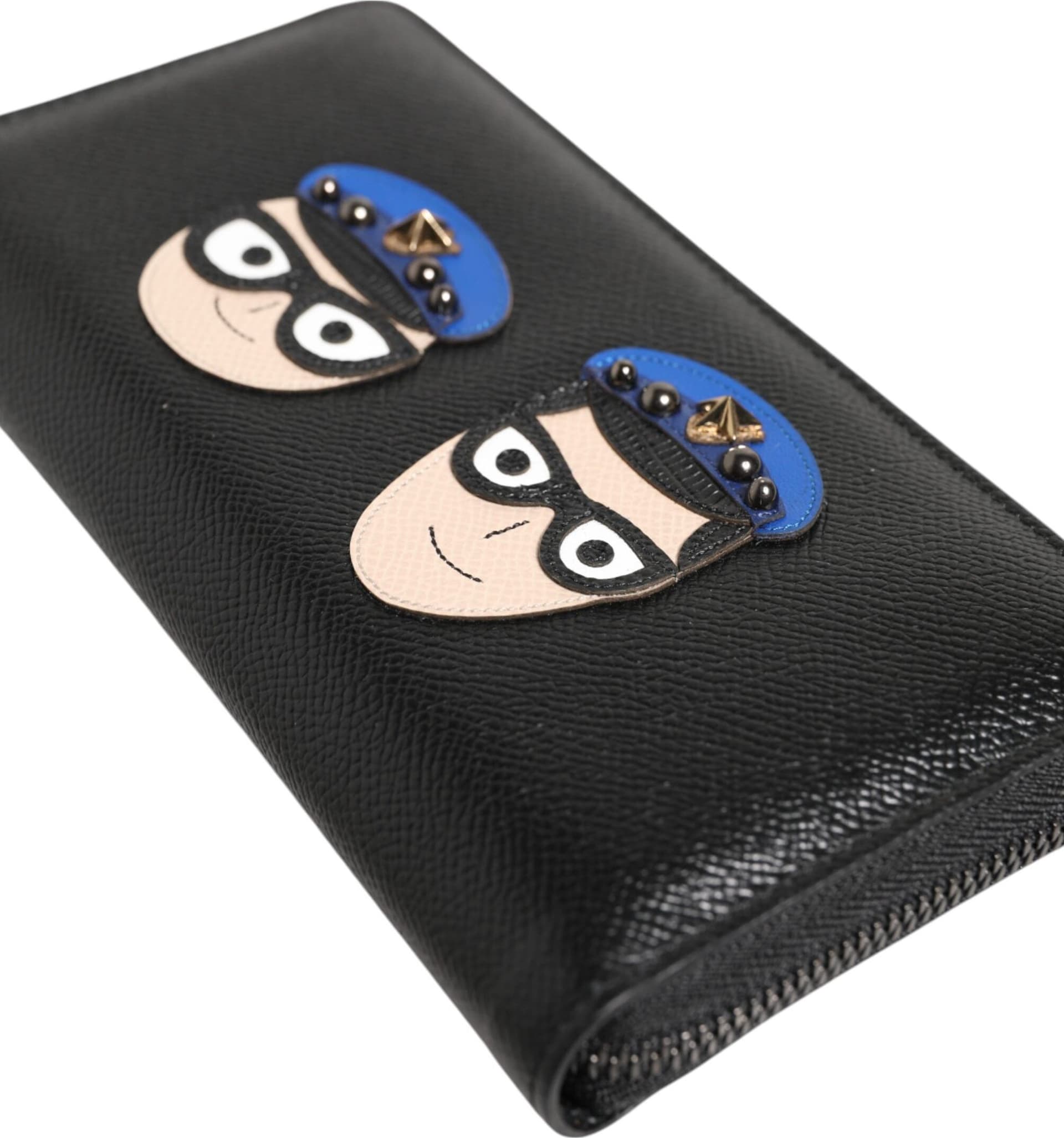 Dolce & Gabbana Black Leather #DGFAMILY Zipper Continental Mens Wallet - 6