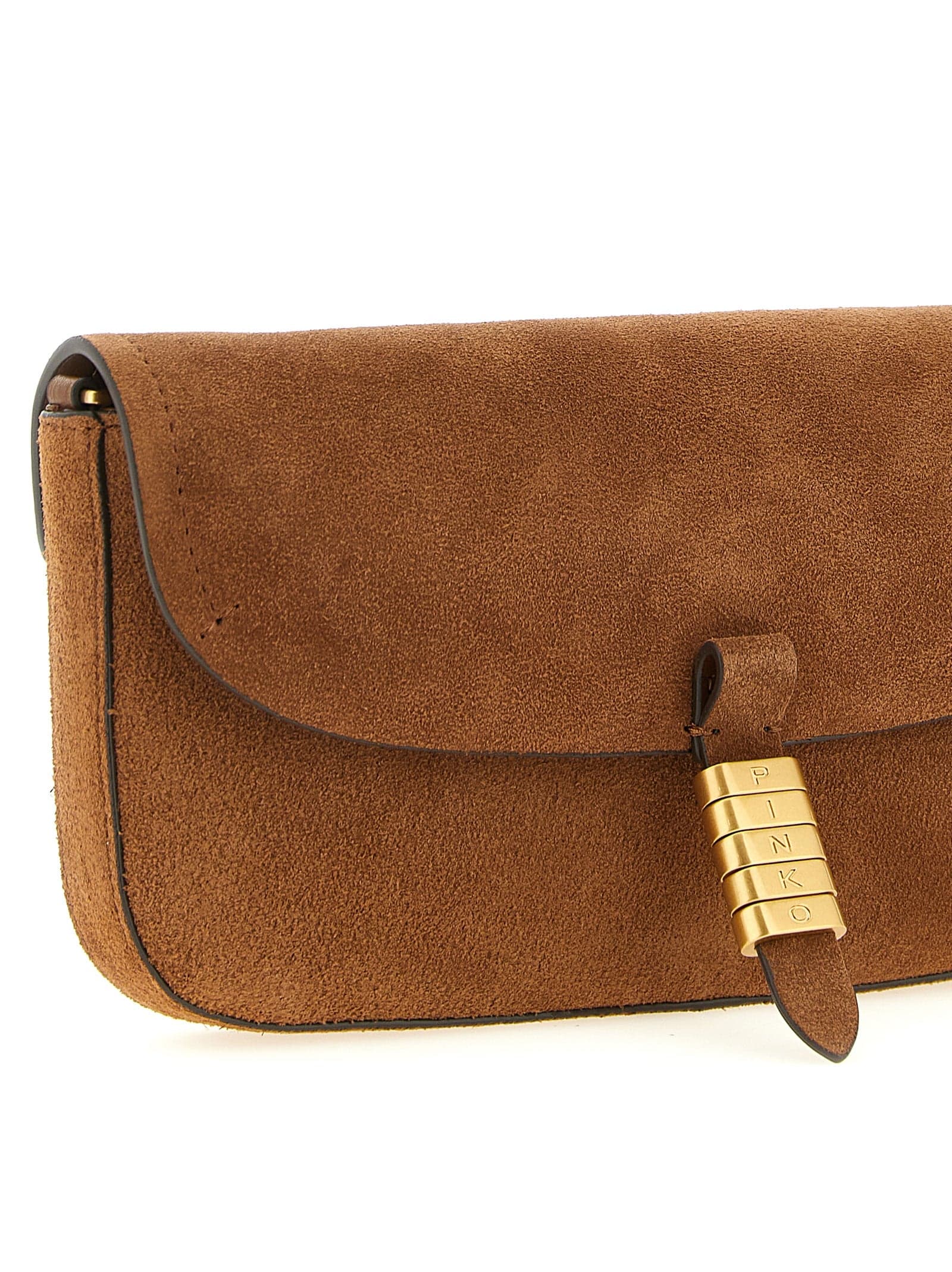 PINKO Brown Cowhide Shoulder Bag - 3