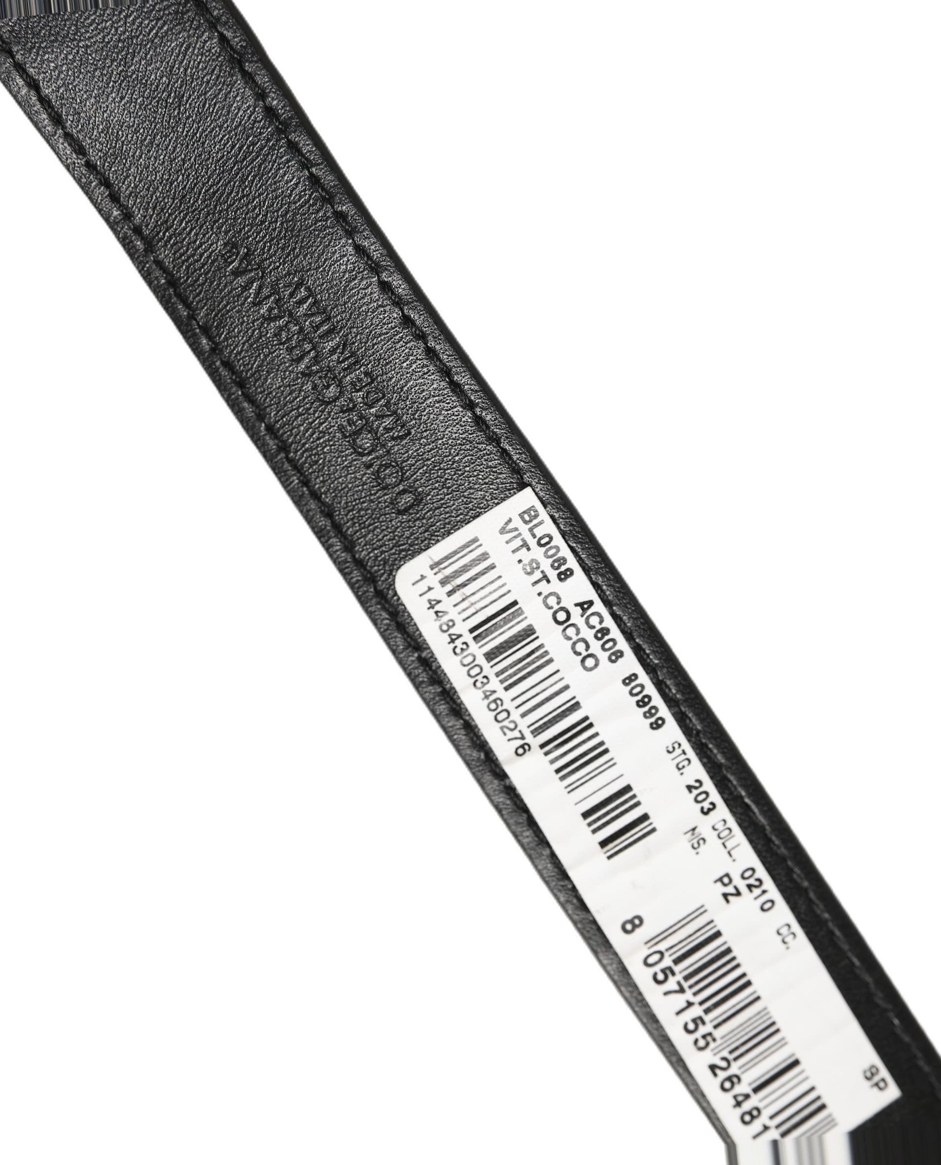 Dolce & Gabbana Black Textured Leather Gold Buckle Belt Strap Bracelet - 5