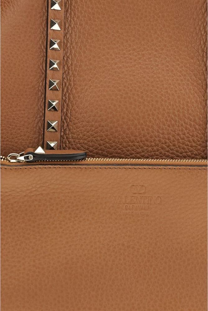 Valentino Garavani Brown Calf Leather Bos Taurus Shoulder Bag - 4