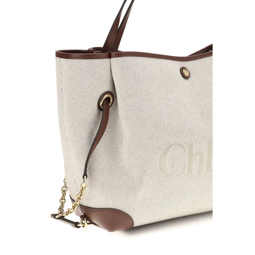 Chloé Beige Cotton Shoulder Bag - 4