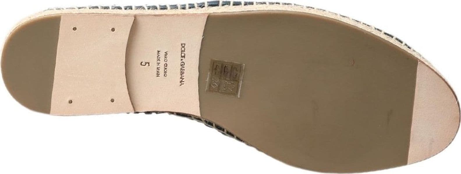 Dolce & Gabbana Blue Gray Leather Buffalo Espadrille Shoes - 3