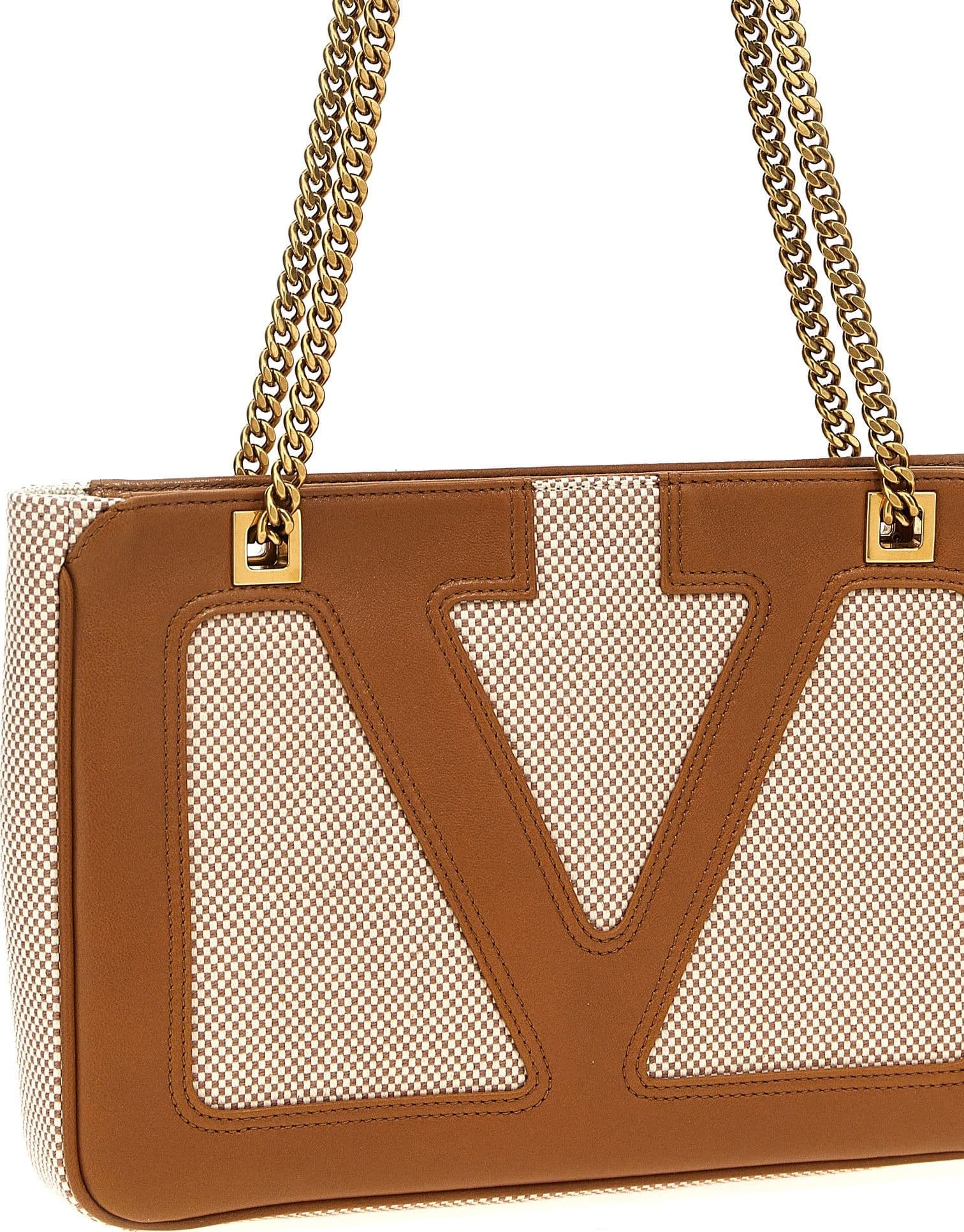 Valentino Garavani Beige Cotton Tote Bag - 3