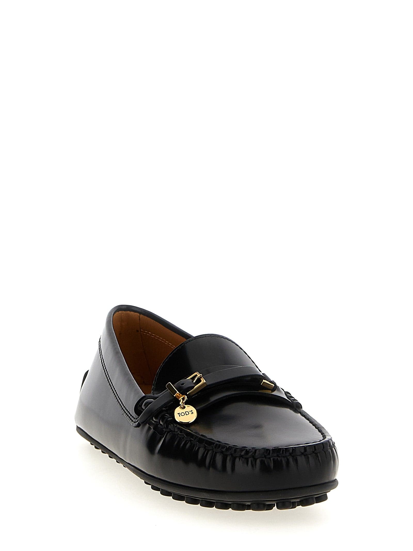 Tod's Black Calfskin Slip-On Loafers - 2