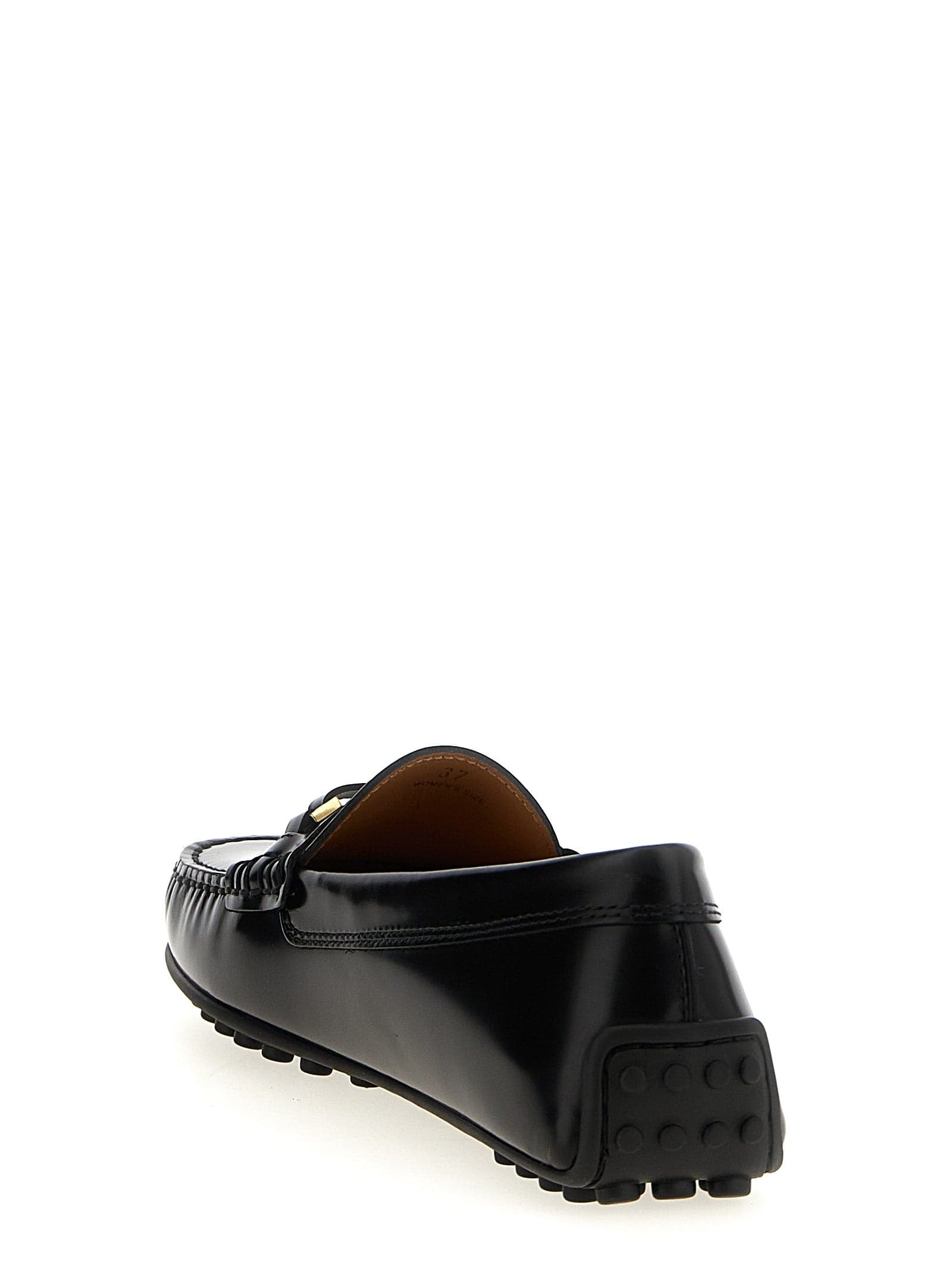 Tod's Black Calfskin Slip-On Loafers - 3