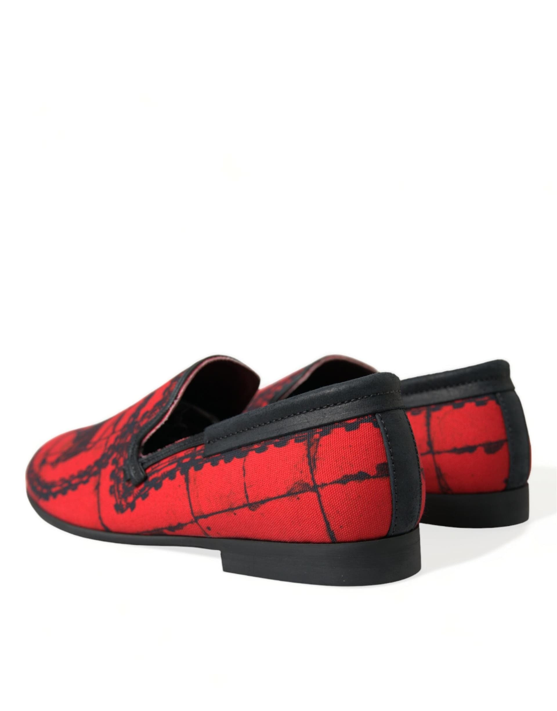 Dolce & Gabbana Red Black Torero Loafers Slippers Men Shoes - 3
