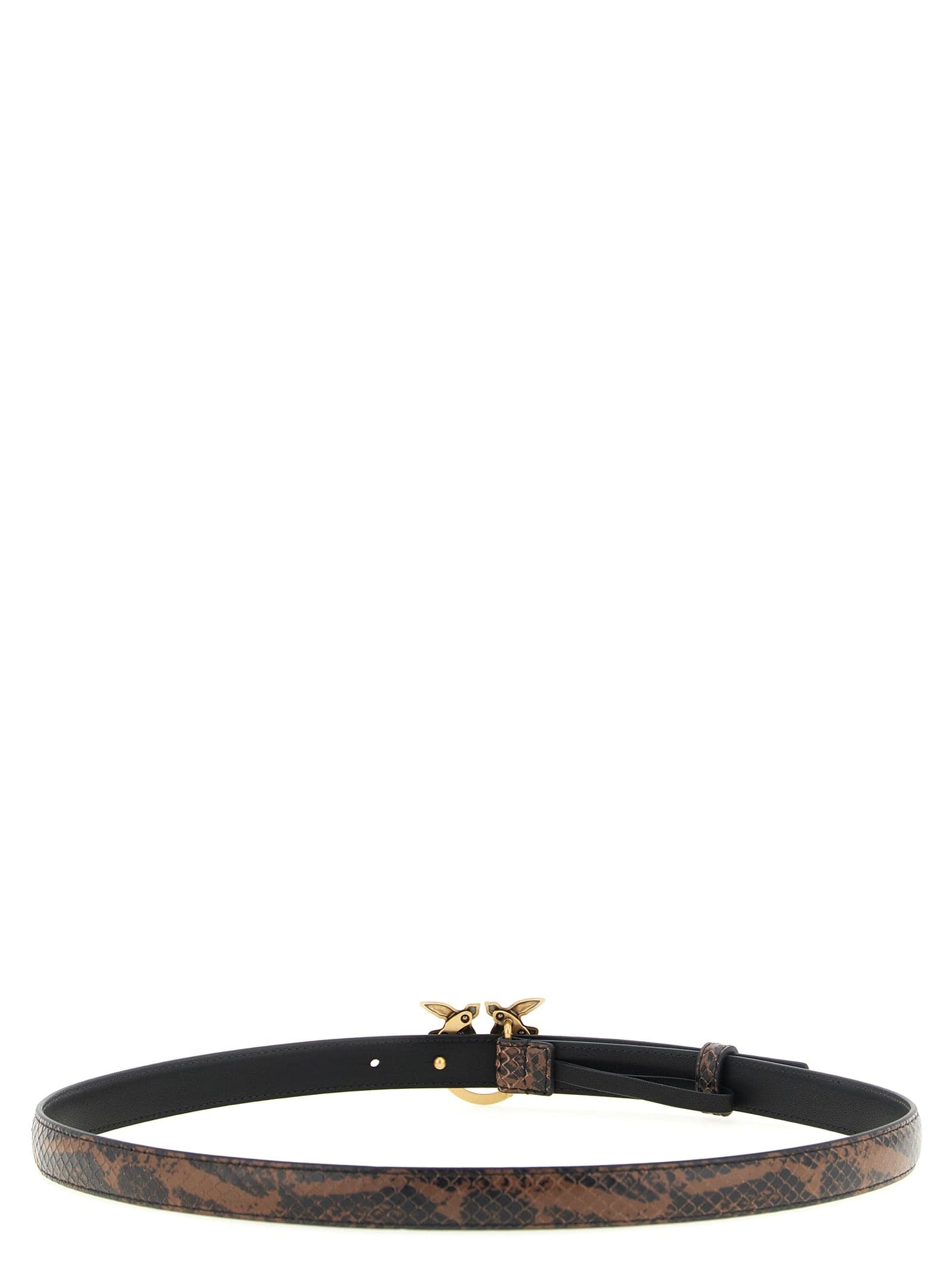 PINKO Brown Calfskin Thin Belt - 2