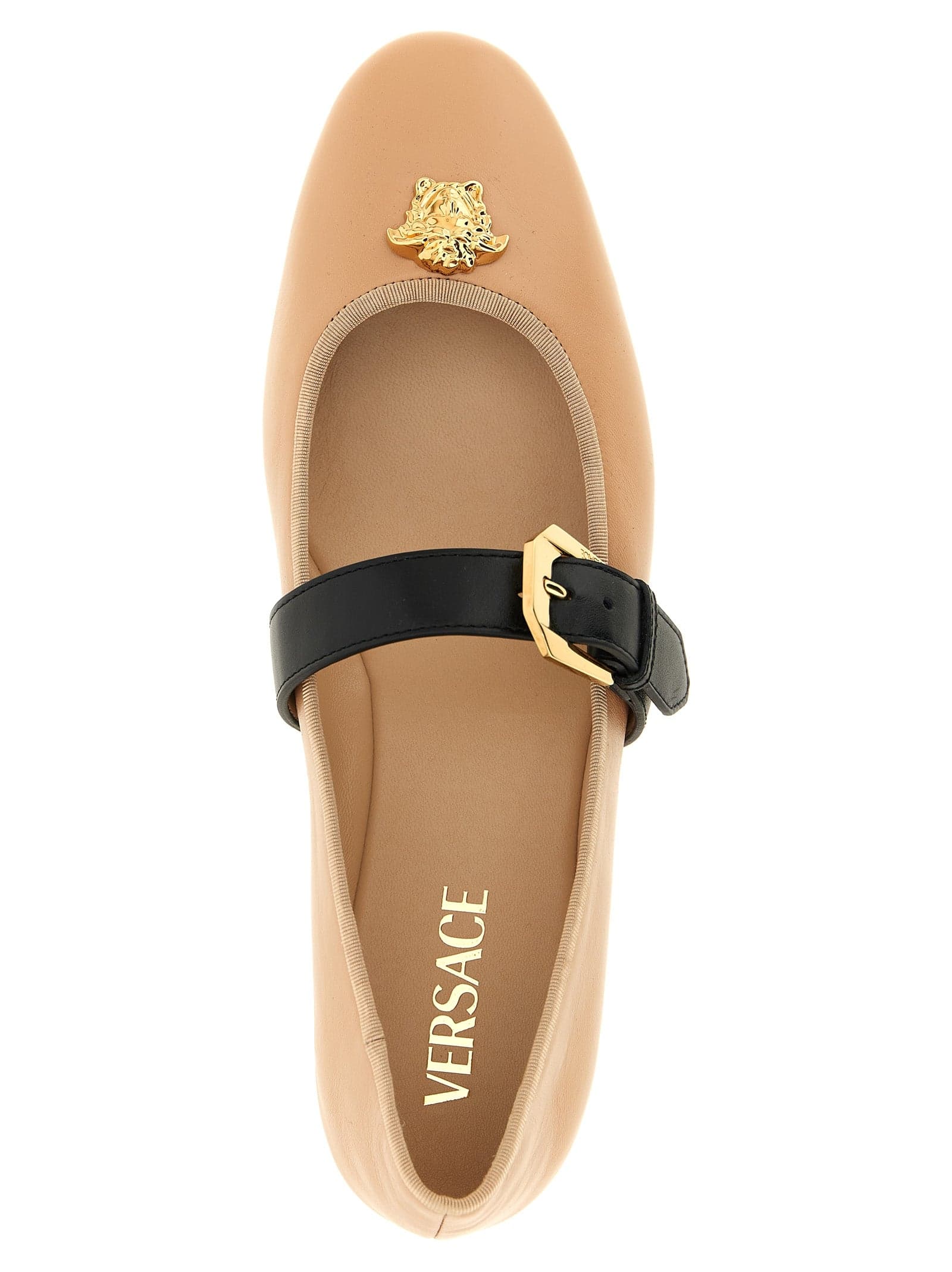 Versace Multicolor Lamb Leather Ballet Flats - 4