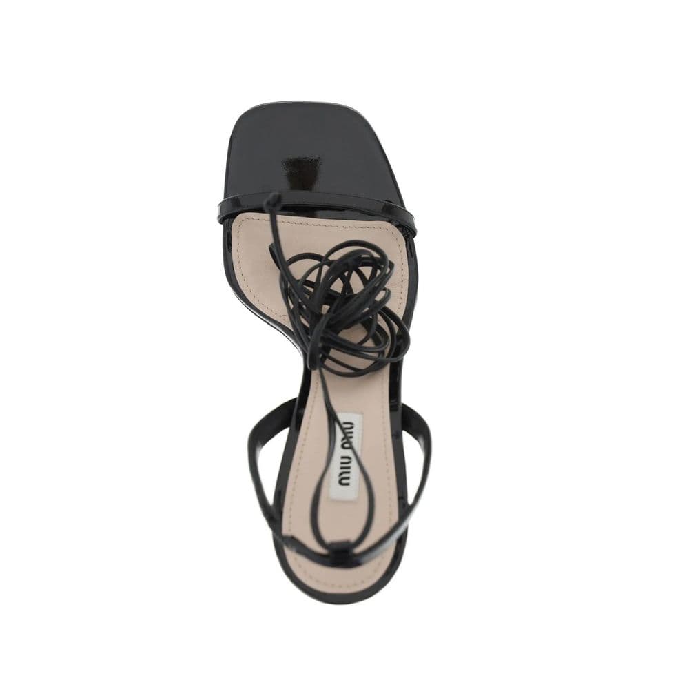 Miu Miu Black Calfskin Sandals - 4