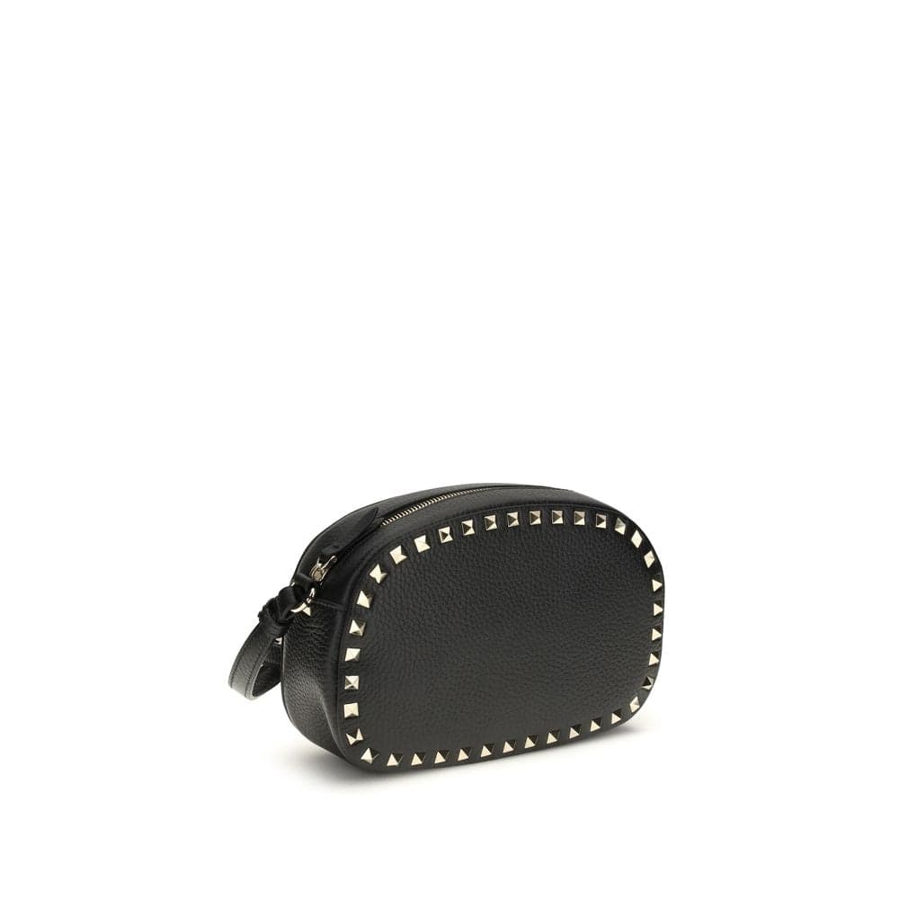 Valentino Garavani Black Calf Leather Bos Taurus Shoulder Bag - 3