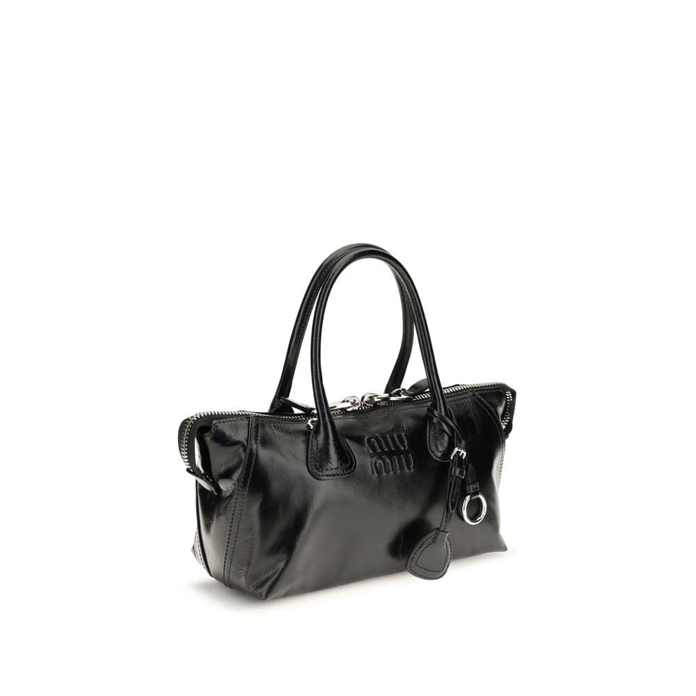 Miu Miu Black Calf Leather Bos Taurus Handbag - 2