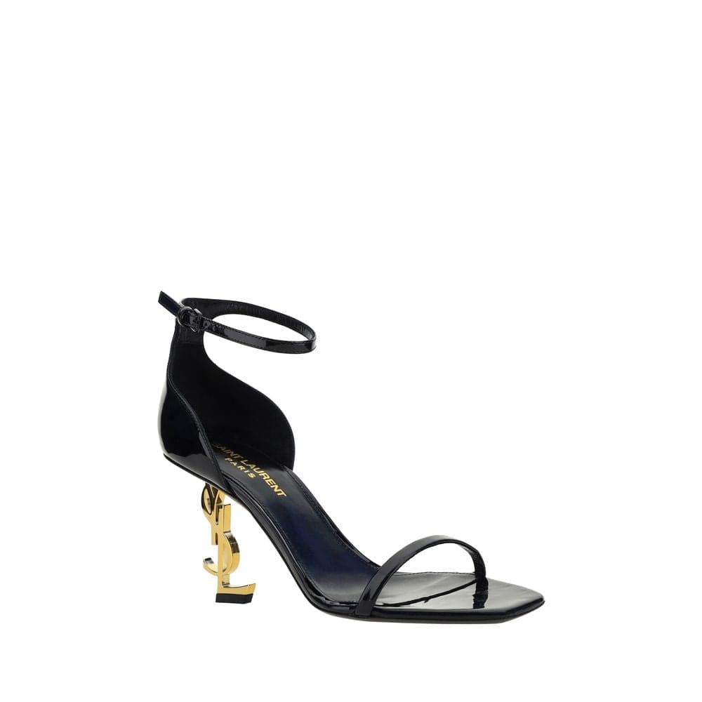 Saint Laurent Black Calf Leather Bos Taurus Platform Sandals - 2