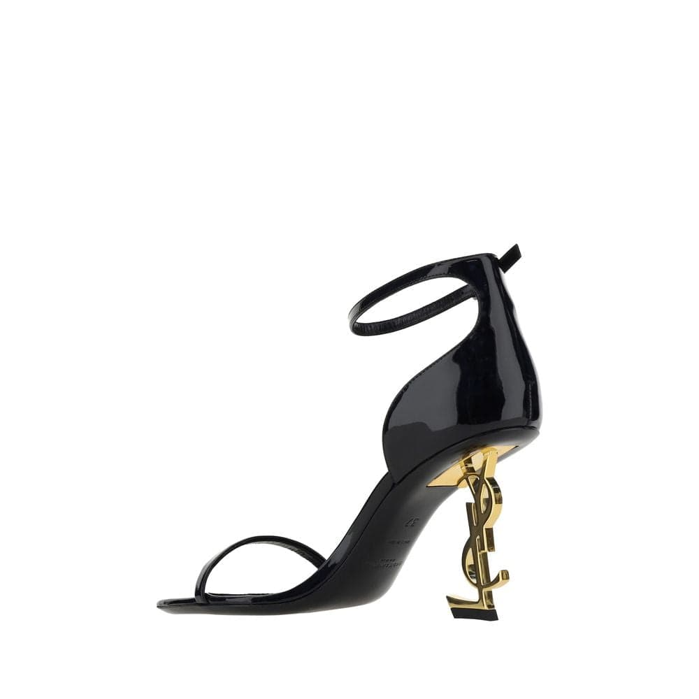Saint Laurent Black Calf Leather Bos Taurus Platform Sandals - 3