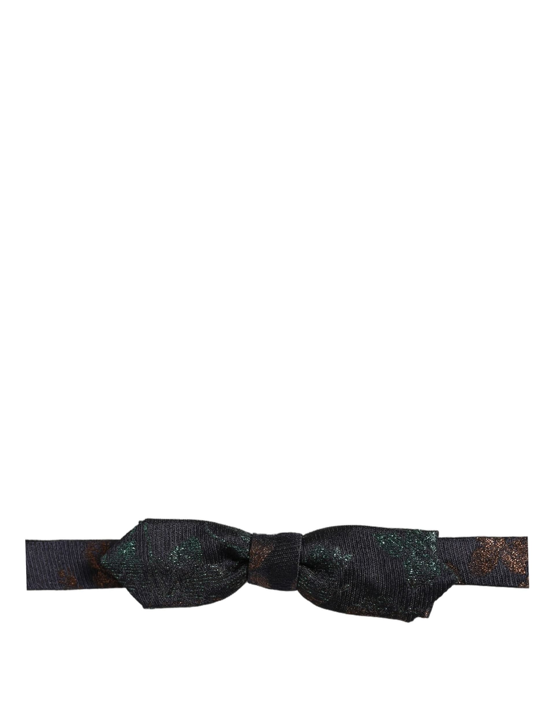 Dolce & Gabbana Men Multicolor 100% Silk Adjustable Neck Papillon Bow Tie - 3