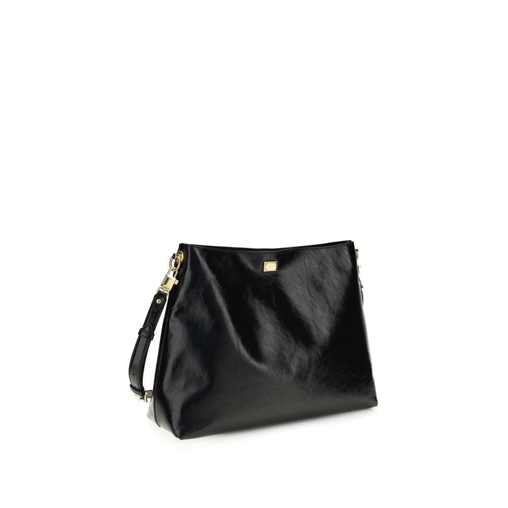 Dolce & Gabbana Black Calf Leather Bos Taurus Shoulder Bag - 3