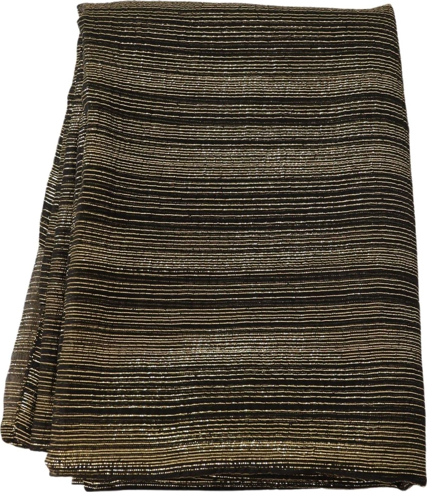Dolce & Gabbana Metallic Gold Silk Stretch Shawl Wrap Scarf - 3