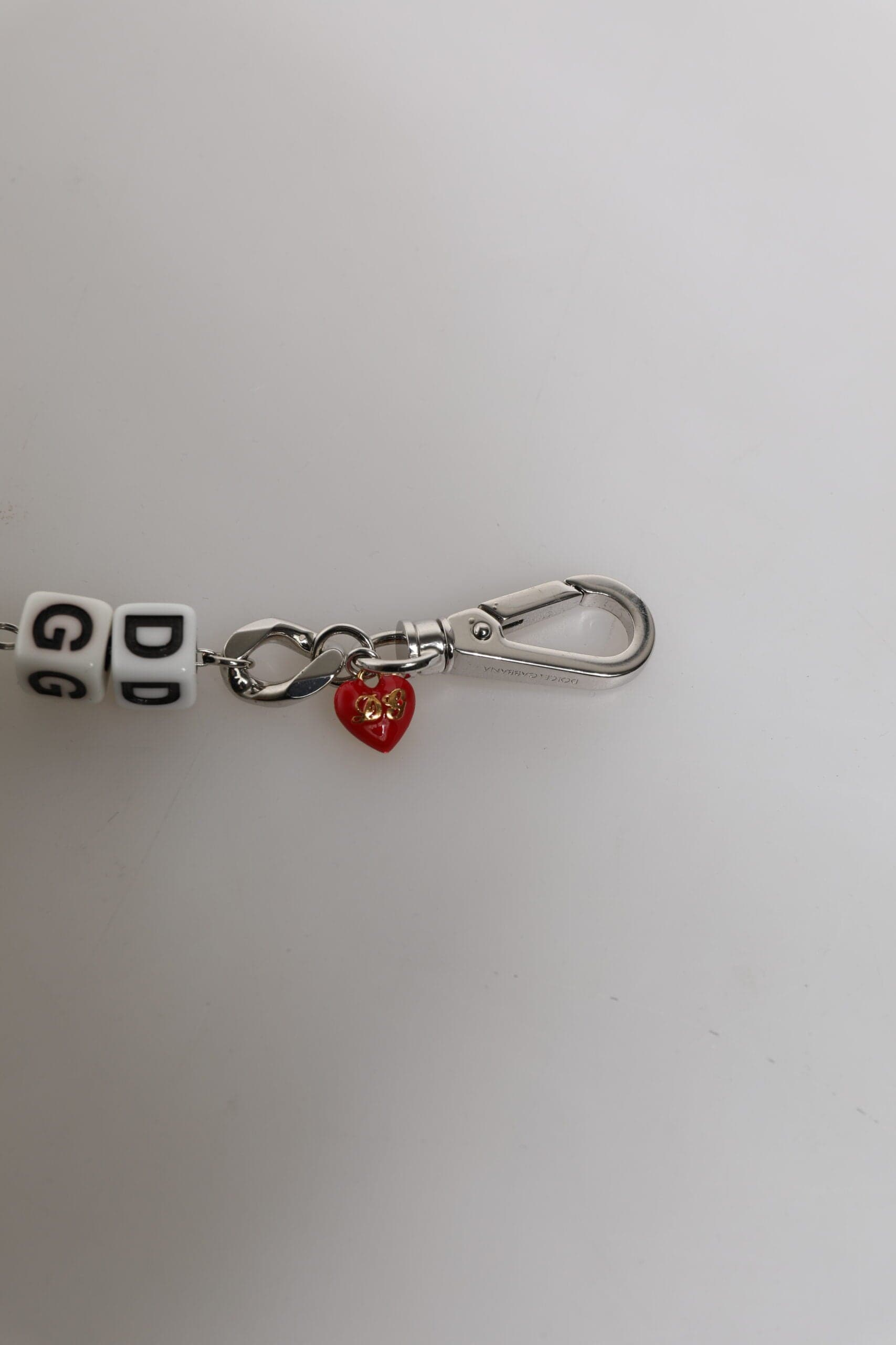 Dolce & Gabbana Silver Tone Brass Bead Dice Logo Embellish Charm Bracelet - 4