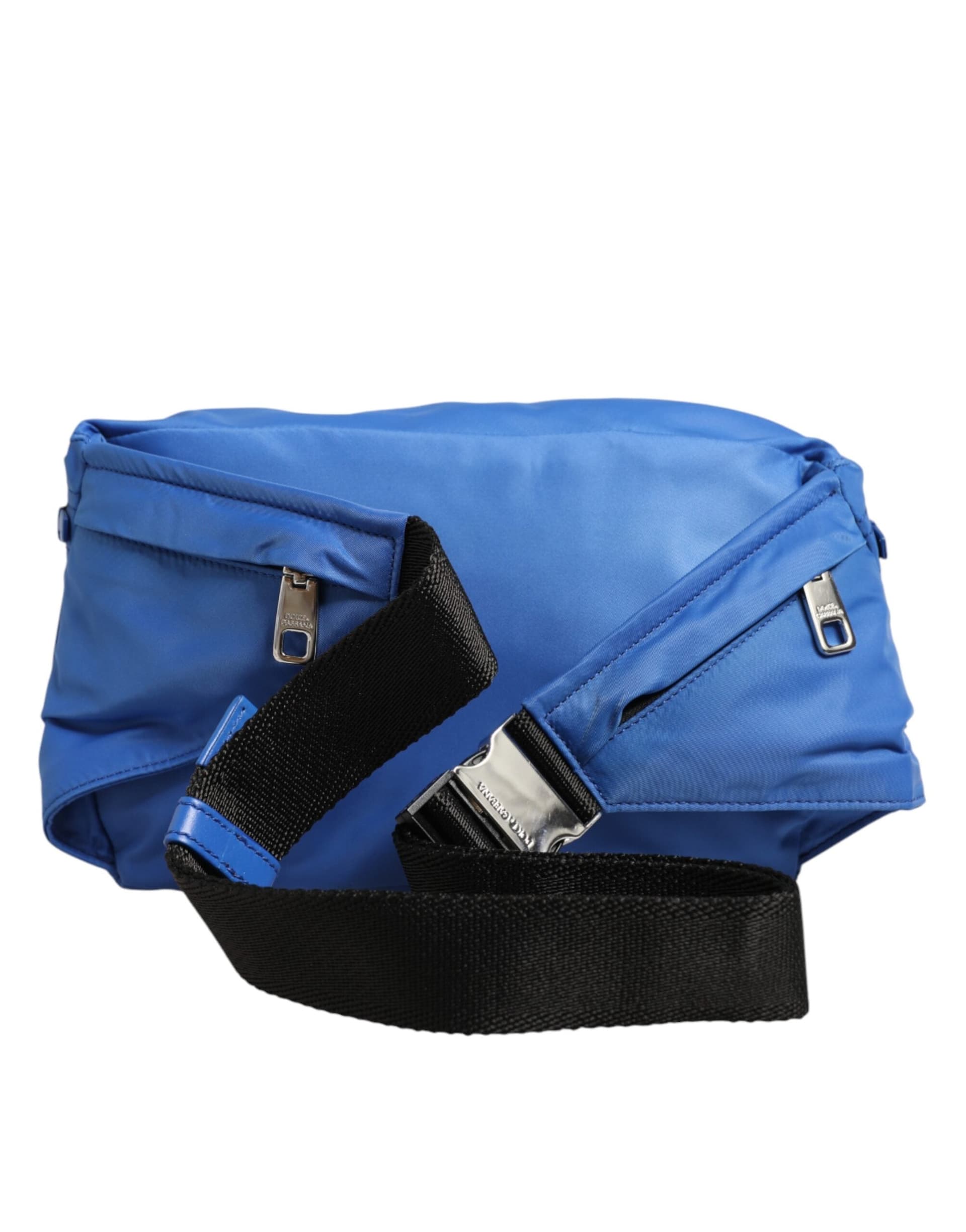 Dolce & Gabbana Blue Logo Plaque Nylon Waist Fanny Pack Men's Borse Bag - 4