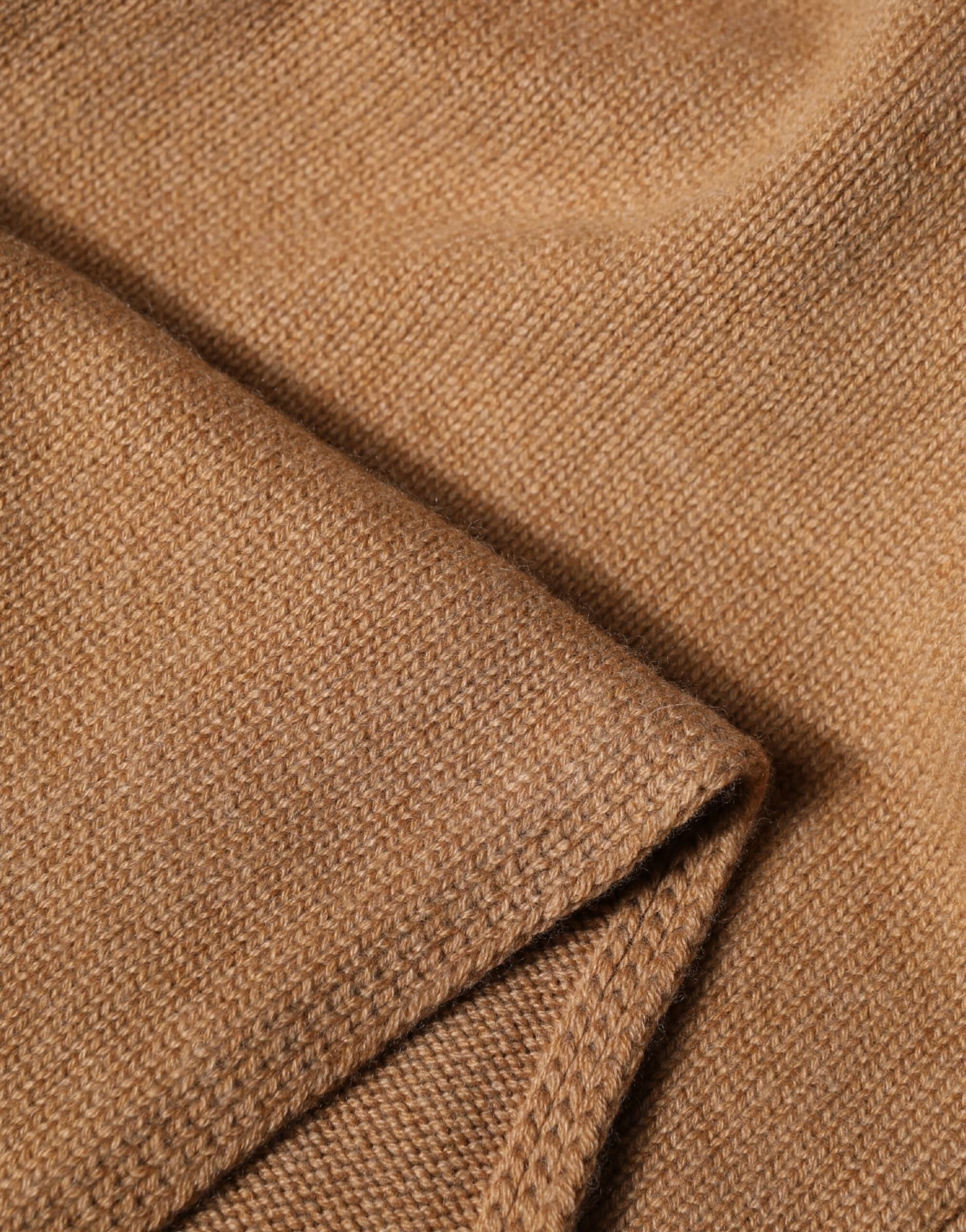 Dolce & Gabbana Brown Cashmere Knitted Foulard 207cm x 29cm Men Scarf - 4
