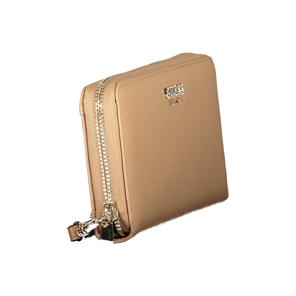 Guess Jeans Beige Polyurethane Women's Wallet - 3
