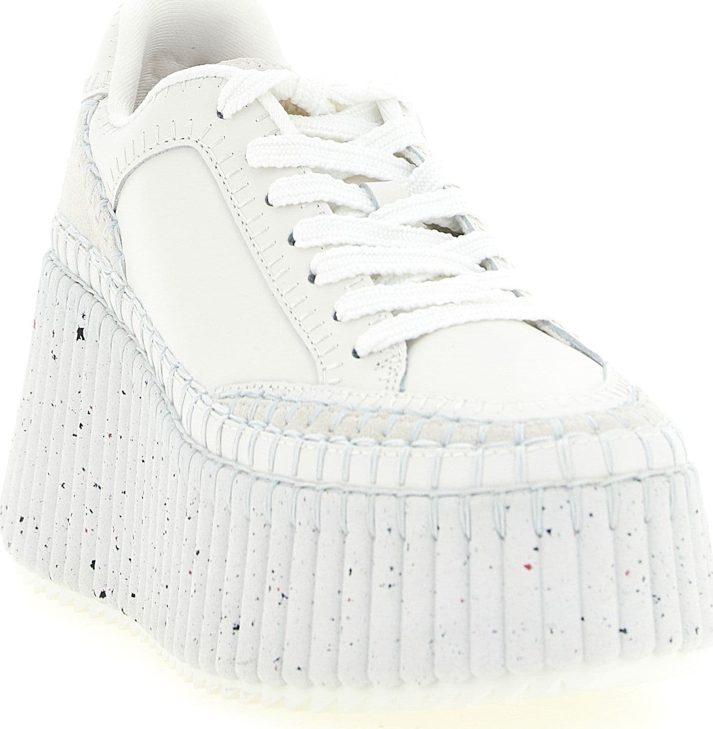Chloé White Polyester Wedge Sandals - 2