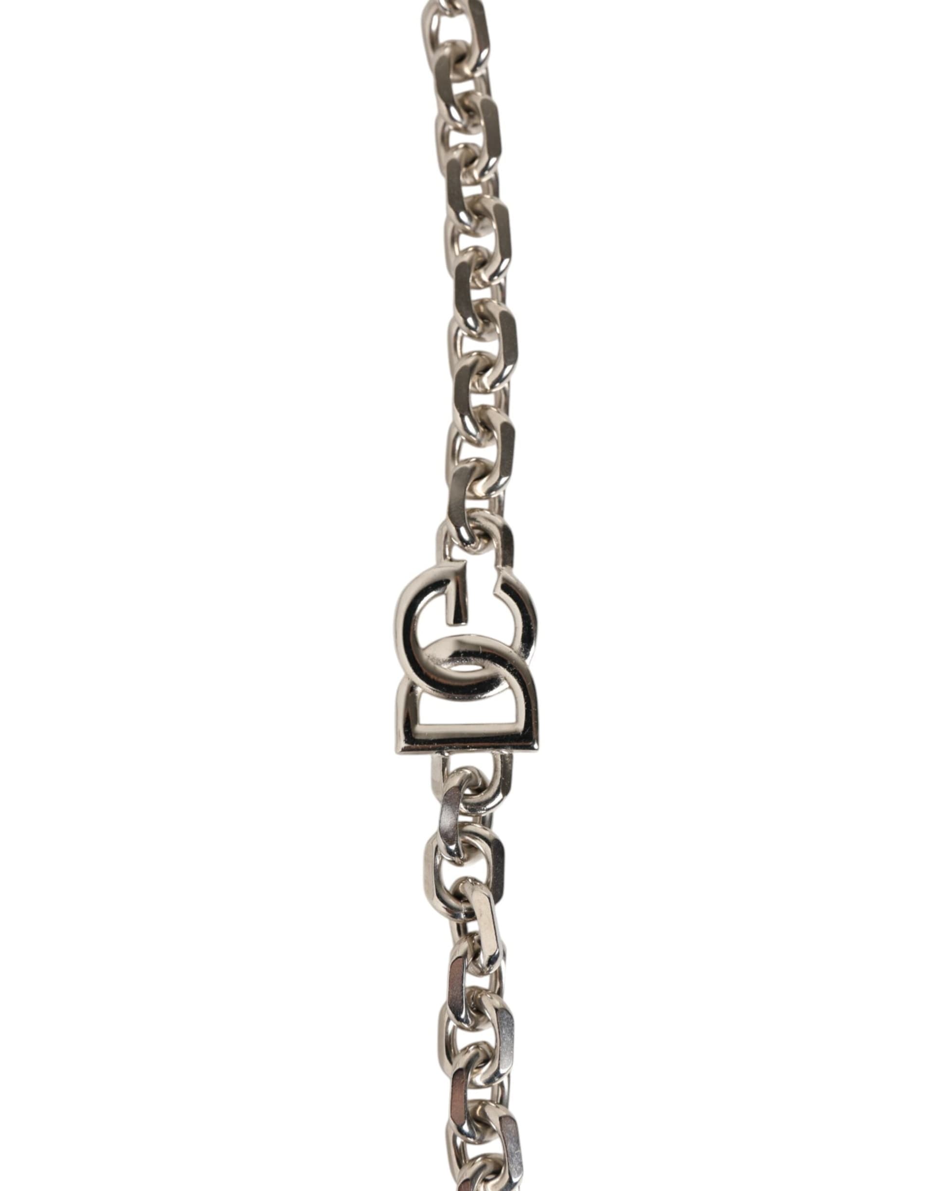 Dolce & Gabbana Black Leather Pearl Chain Bag Accessory Shoulder Strap - 3