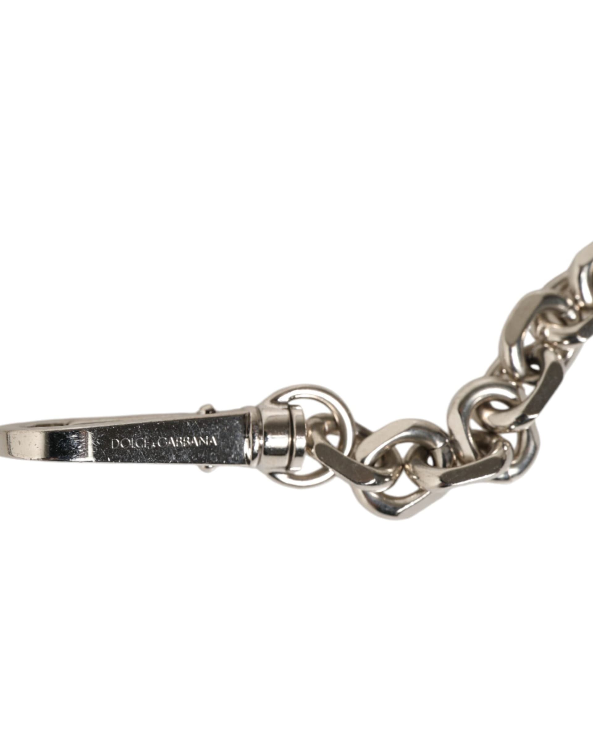 Dolce & Gabbana Black Leather Pearl Chain Bag Accessory Shoulder Strap - 5