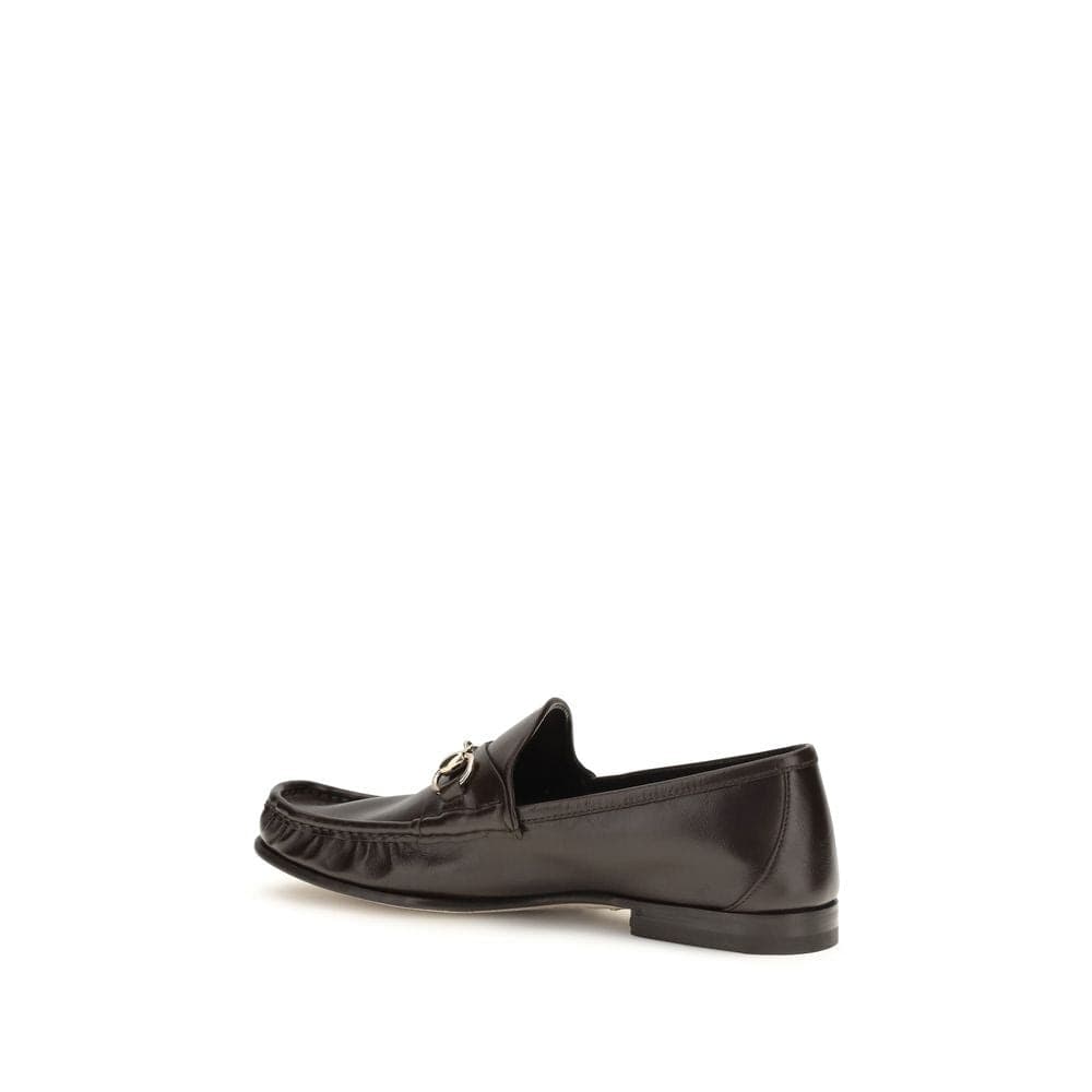 Gucci Brown Calf Leather Bos Taurus Slip-On Loafers - 3