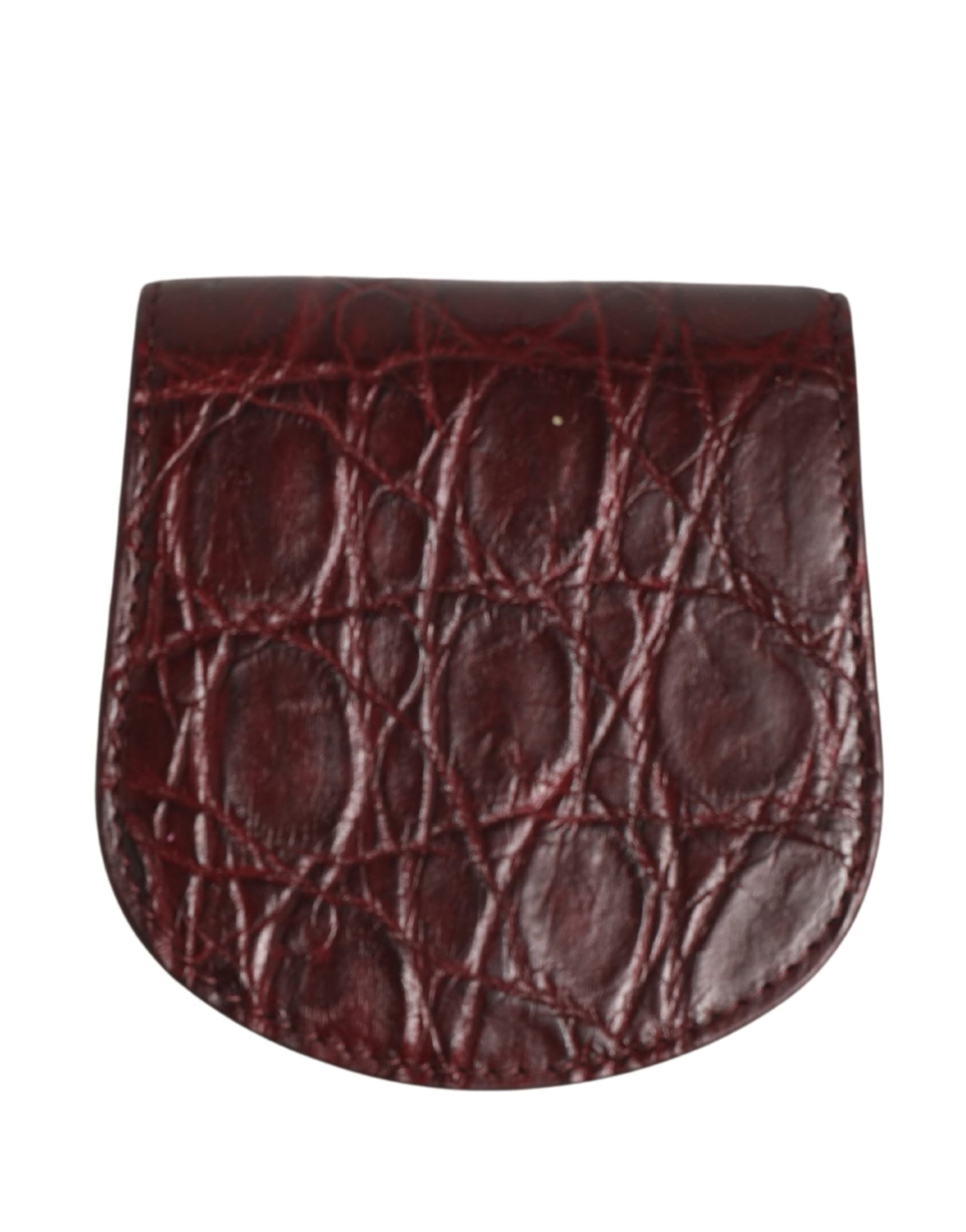 Dolce & Gabbana Burgundy Exotic Skin Condom Case Holder Pocket Wallet - 5