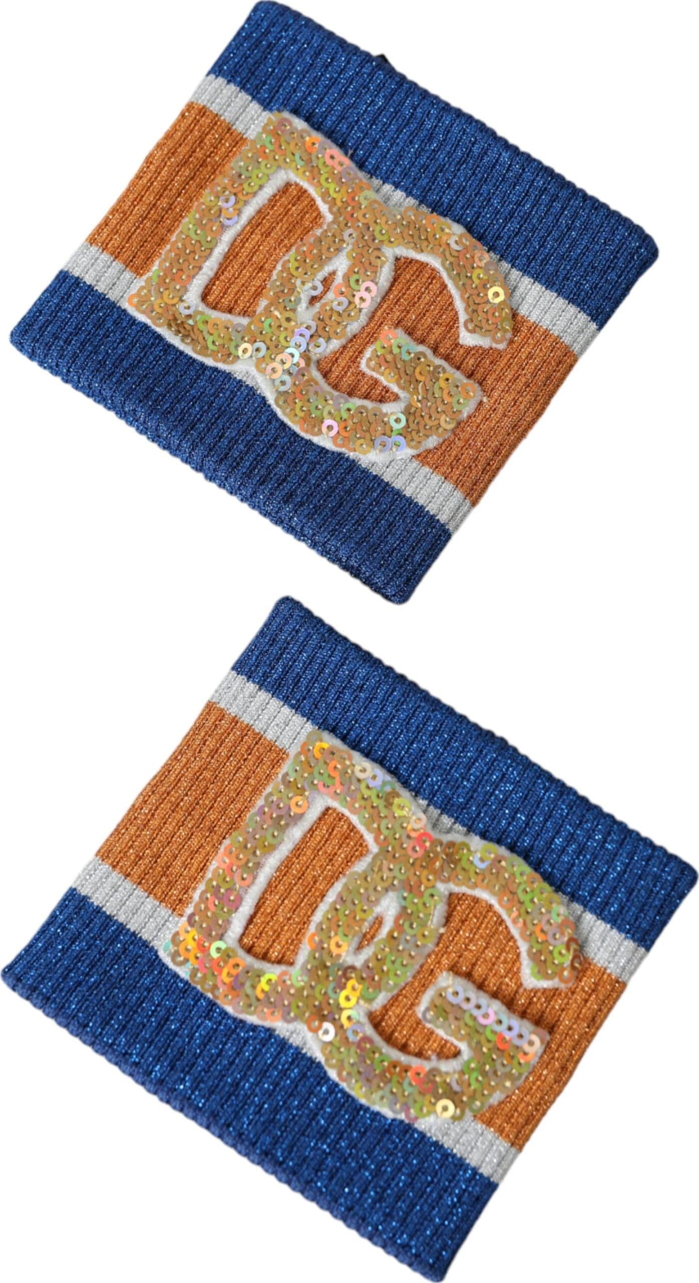 Dolce & Gabbana Multicolor Logo Sequin Viscose Wristband - 3
