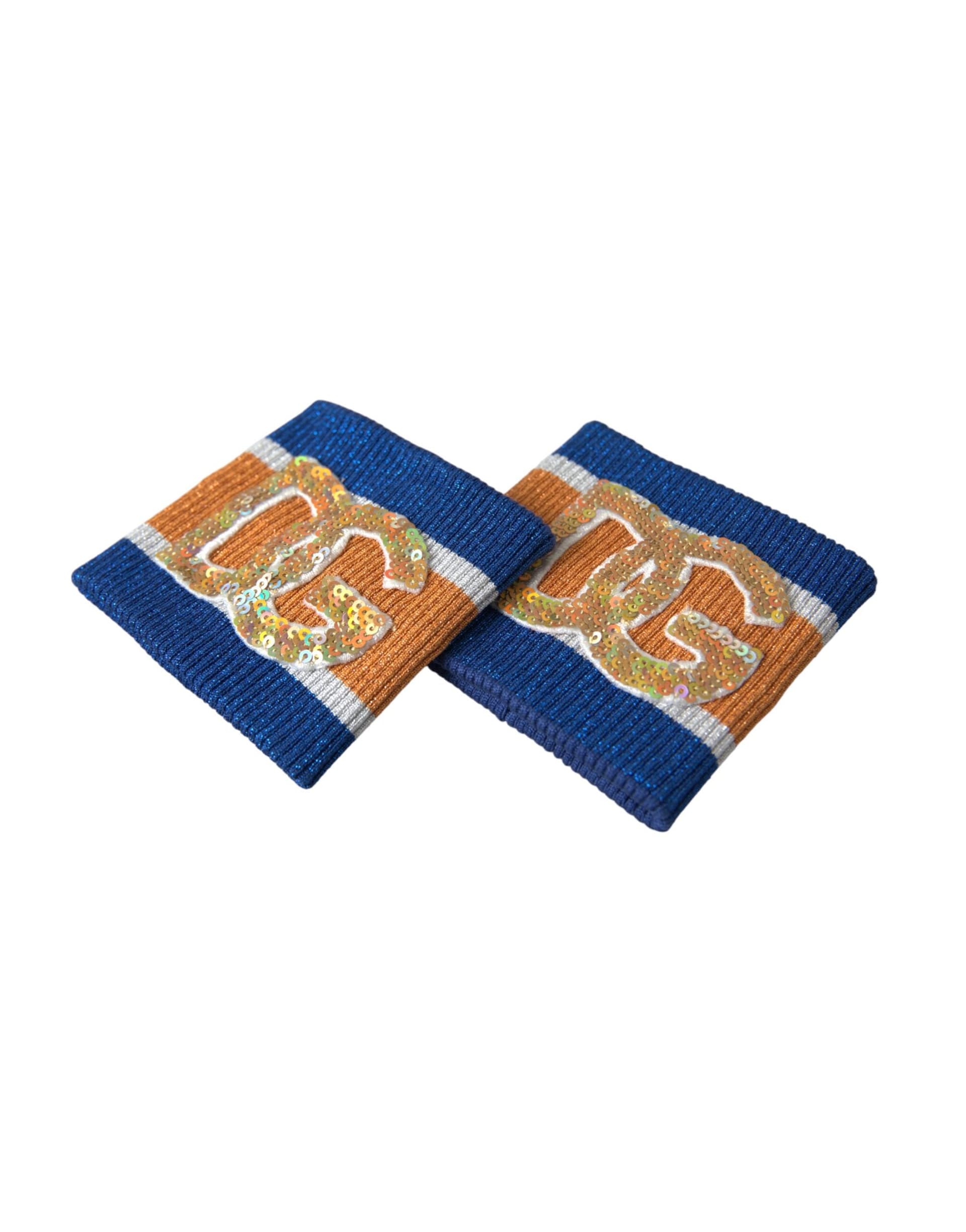 Dolce & Gabbana Multicolor Logo Sequin Viscose Wristband - 4