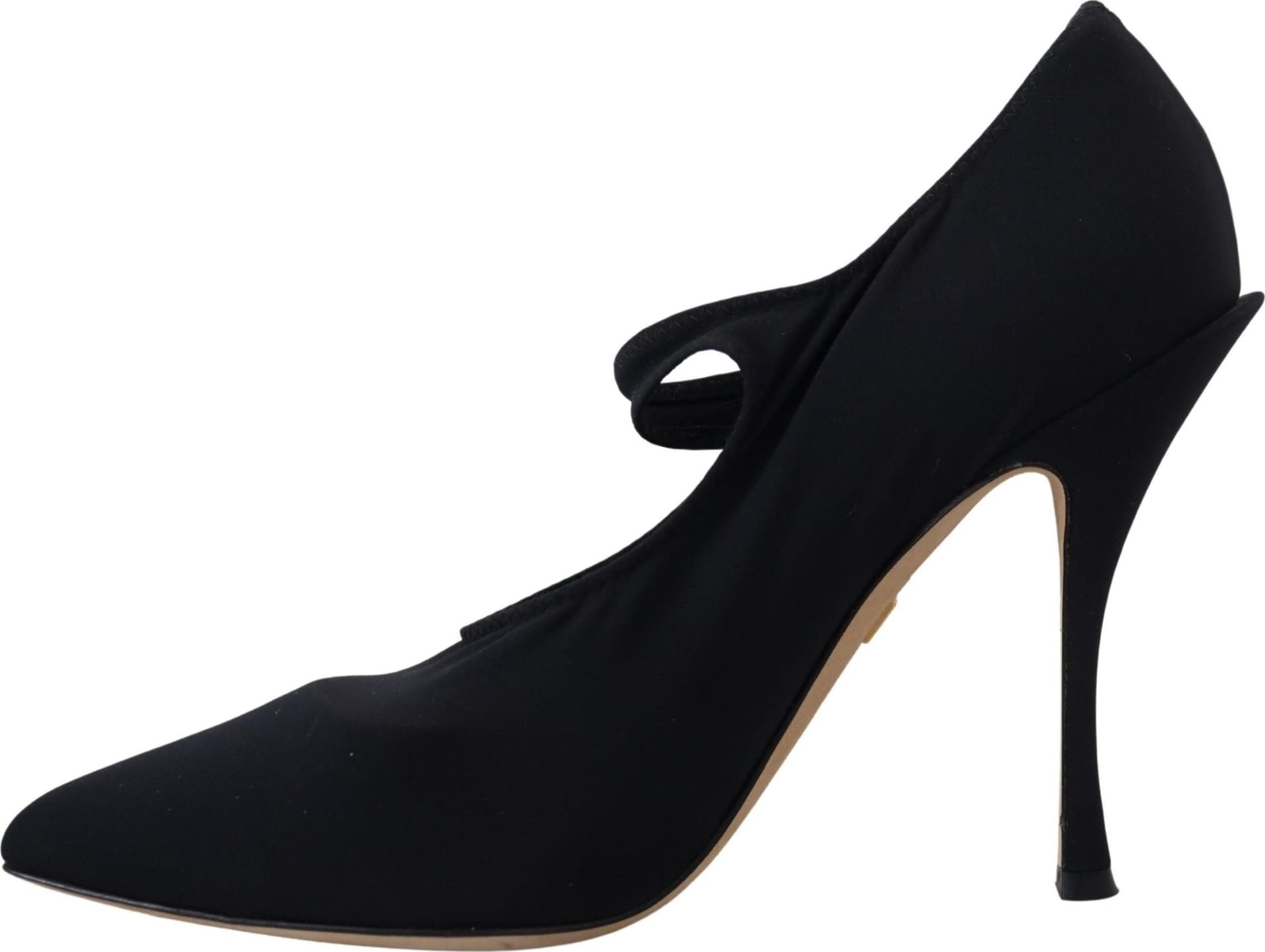 Dolce & Gabbana Black Socks Stretch Crystal Pumps Shoes - 3