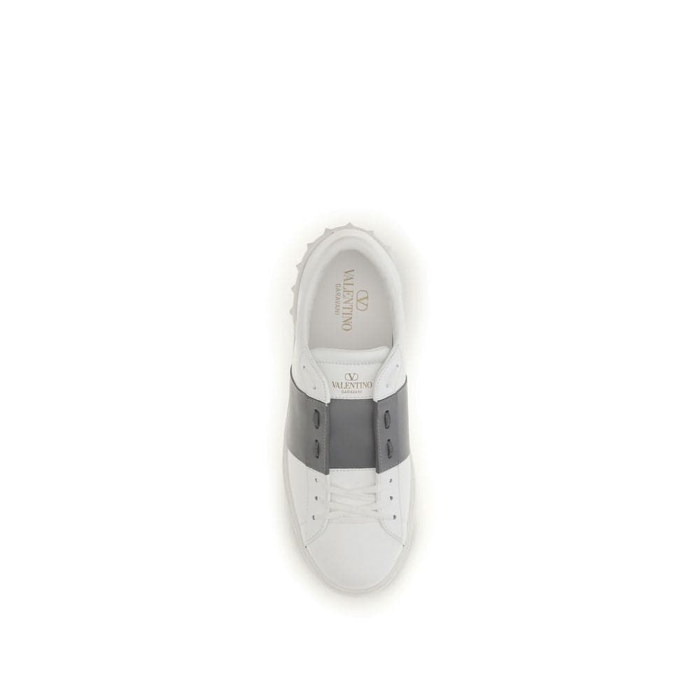 Valentino Garavani Silver Calf Leather Bos Taurus Low Top Sneakers - 4