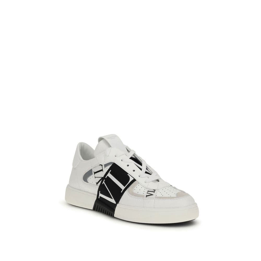 Valentino Garavani White Calf Leather Bos Taurus Low Top Sneakers - 2