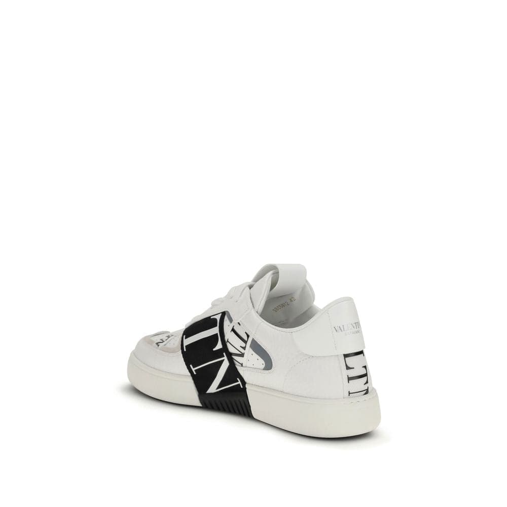 Valentino Garavani White Calf Leather Bos Taurus Low Top Sneakers - 3