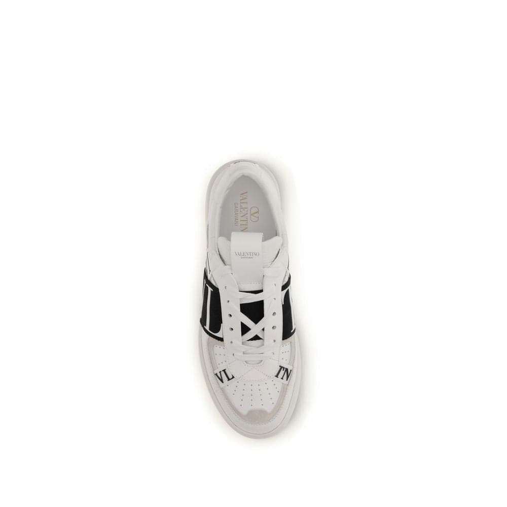 Valentino Garavani White Calf Leather Bos Taurus Low Top Sneakers - 4