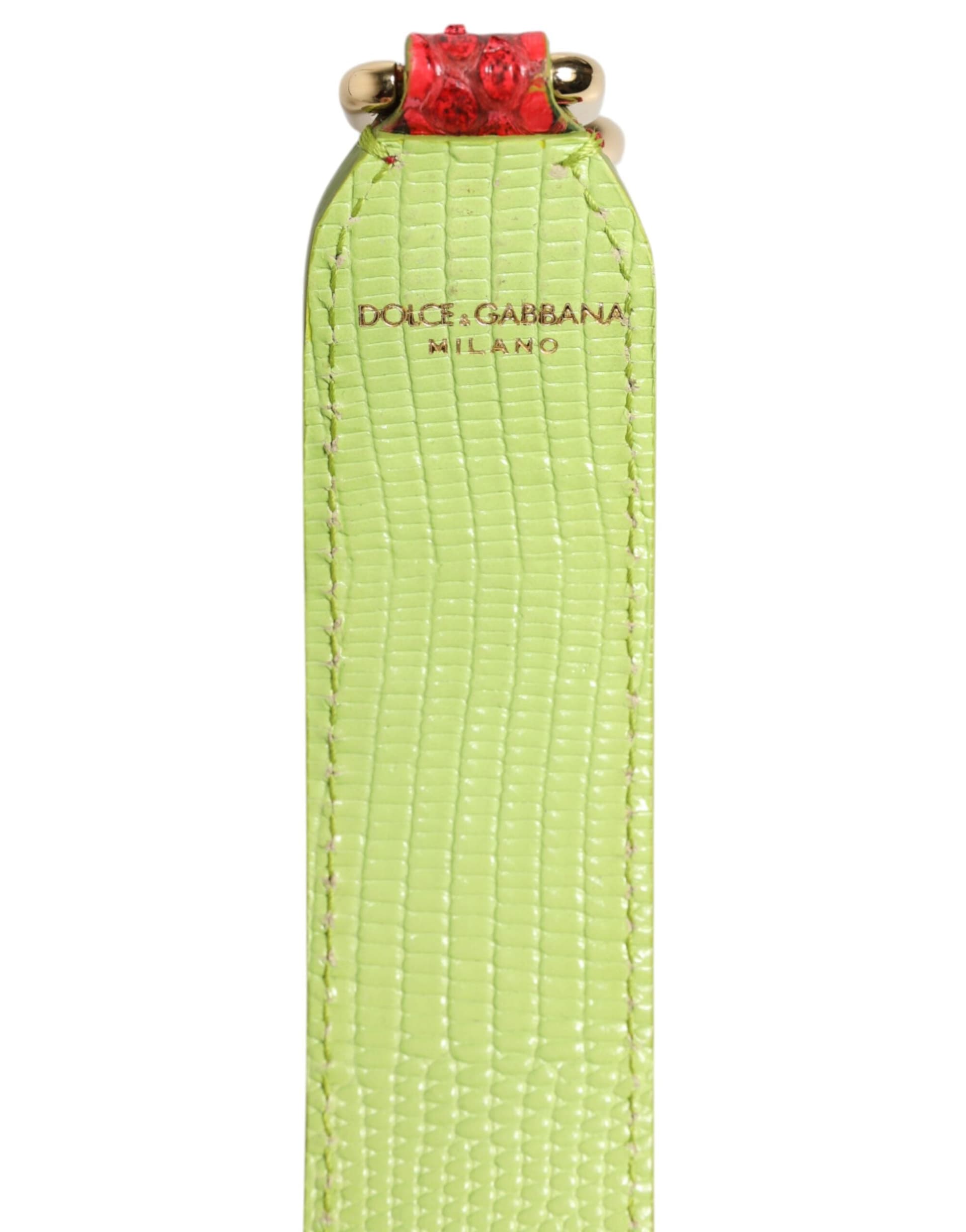 Dolce & Gabbana Red Exotic Leather Handbag Accessory Shoulder Strap - 5