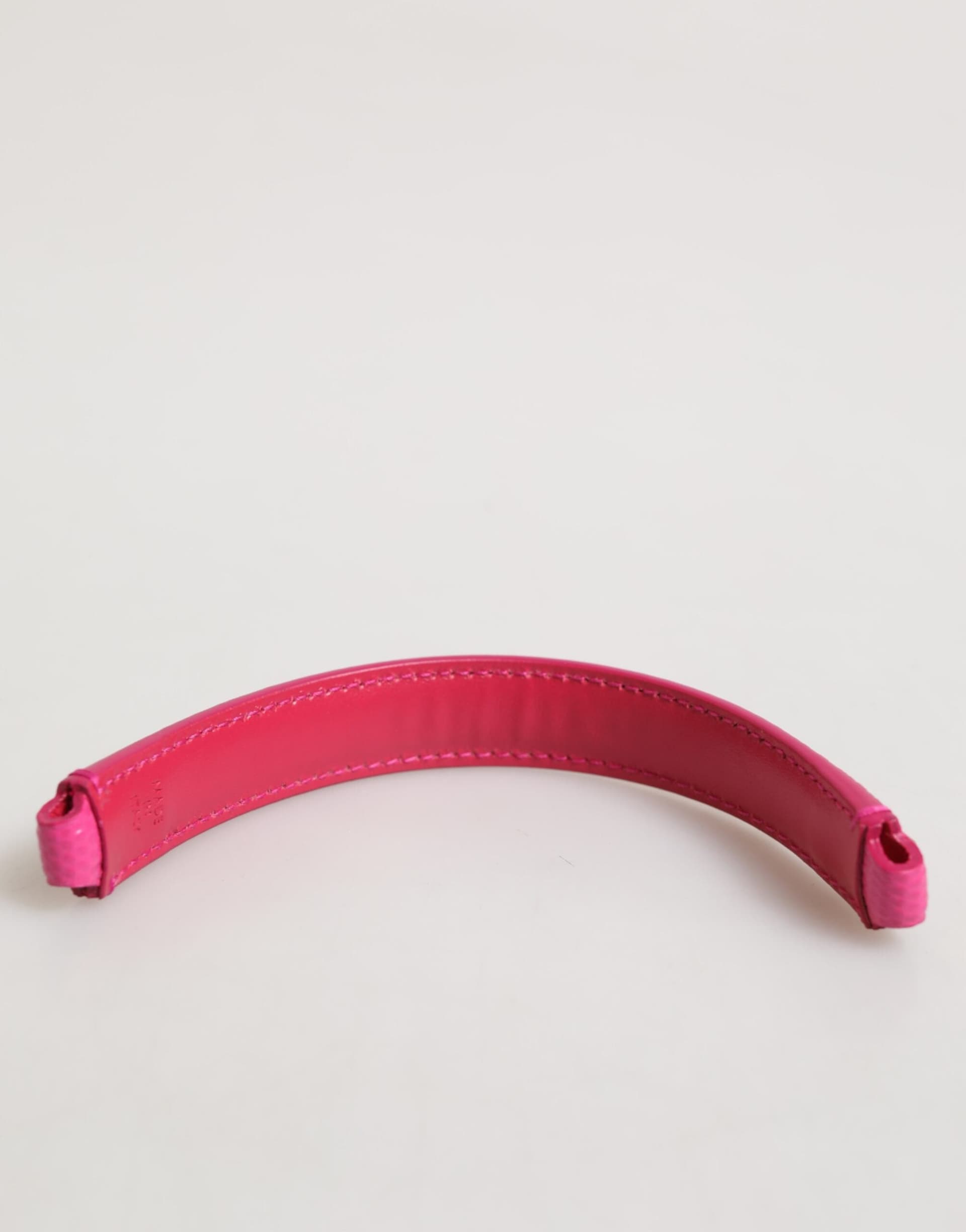 Dolce & Gabbana Pink Embellished Leather Bag Handle Women Shoulder Strap - 5