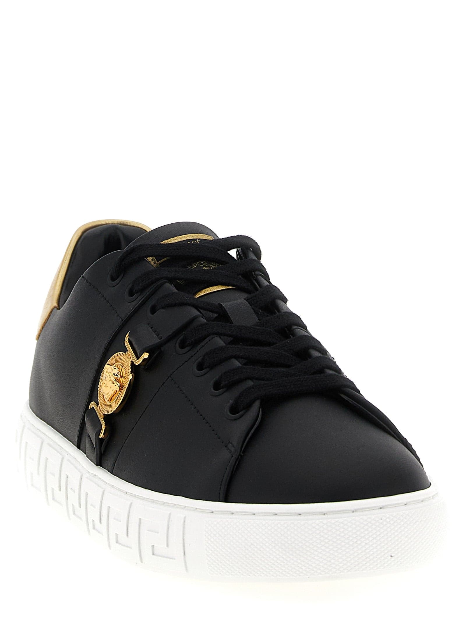 Versace Black Nylon Low Top Sneakers - 2