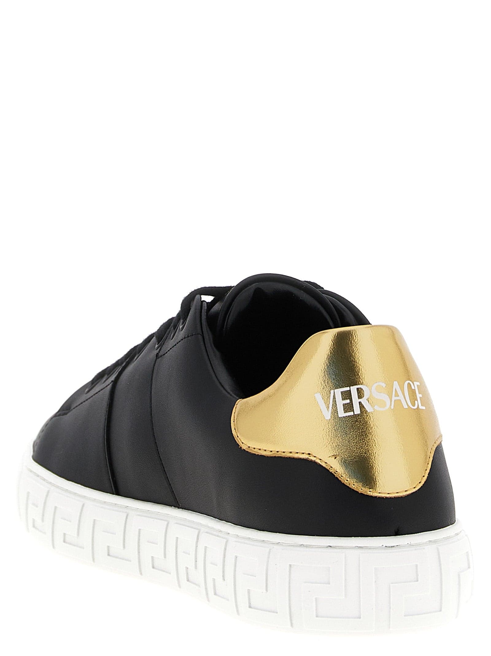 Versace Black Nylon Low Top Sneakers - 3