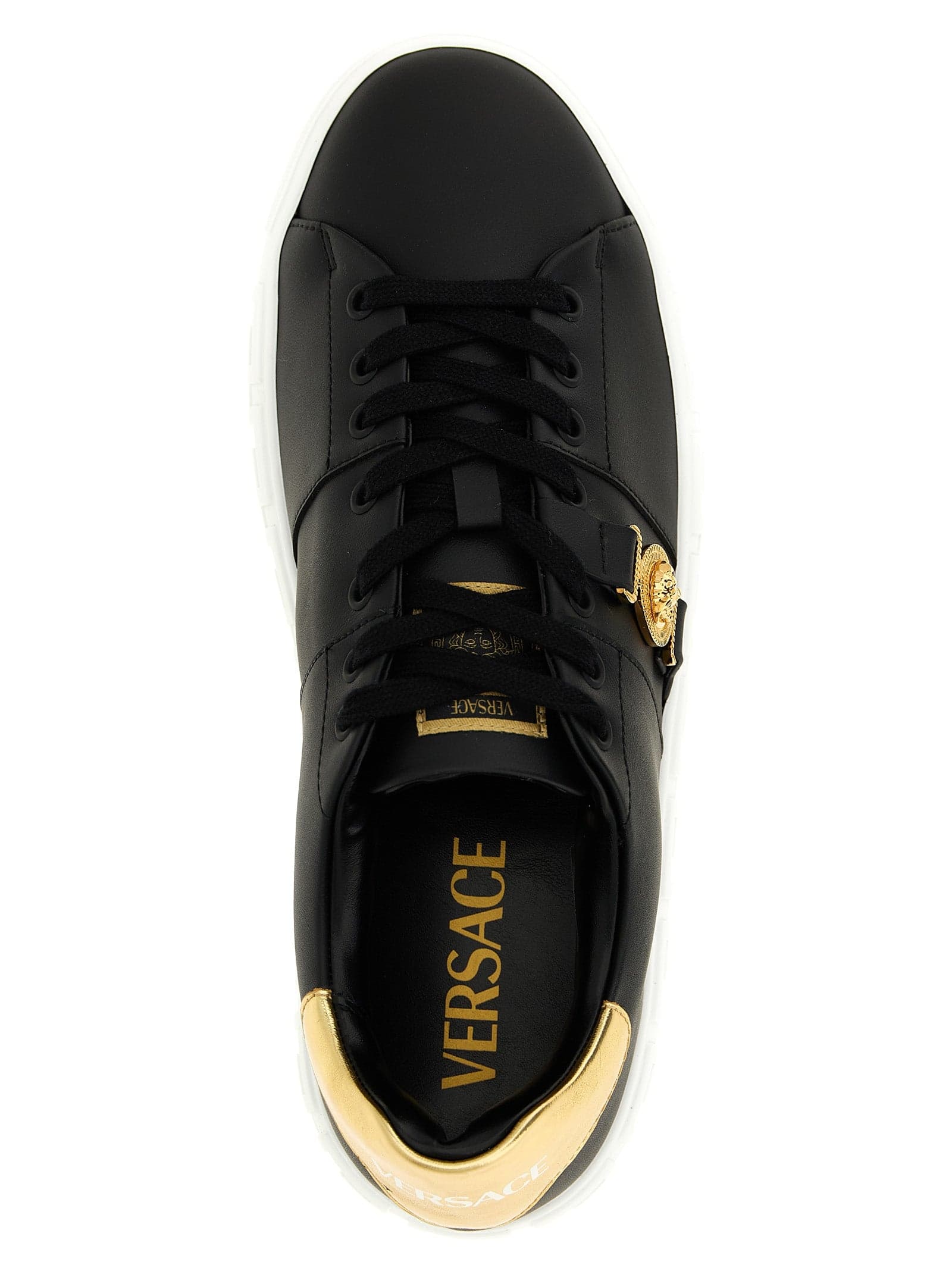 Versace Black Nylon Low Top Sneakers - 4