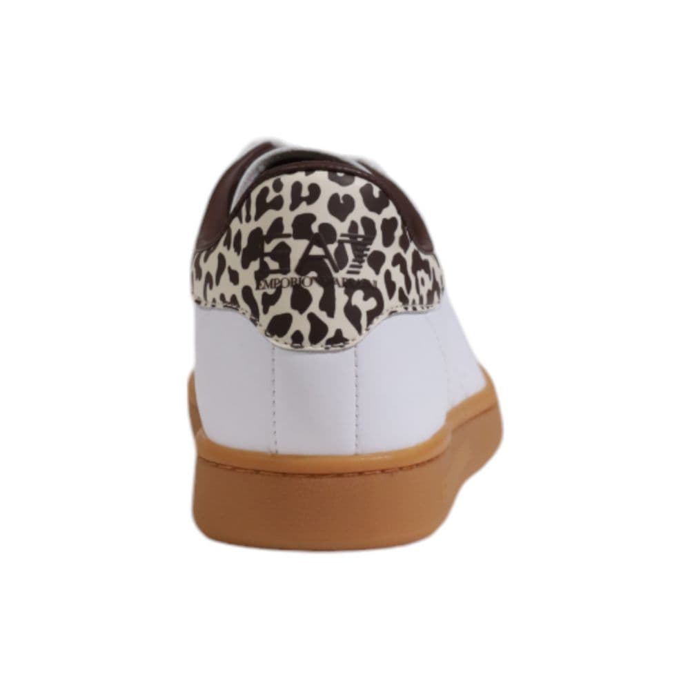 EA7 Emporio Armani Beige Leather Low Top Sneakers - 4