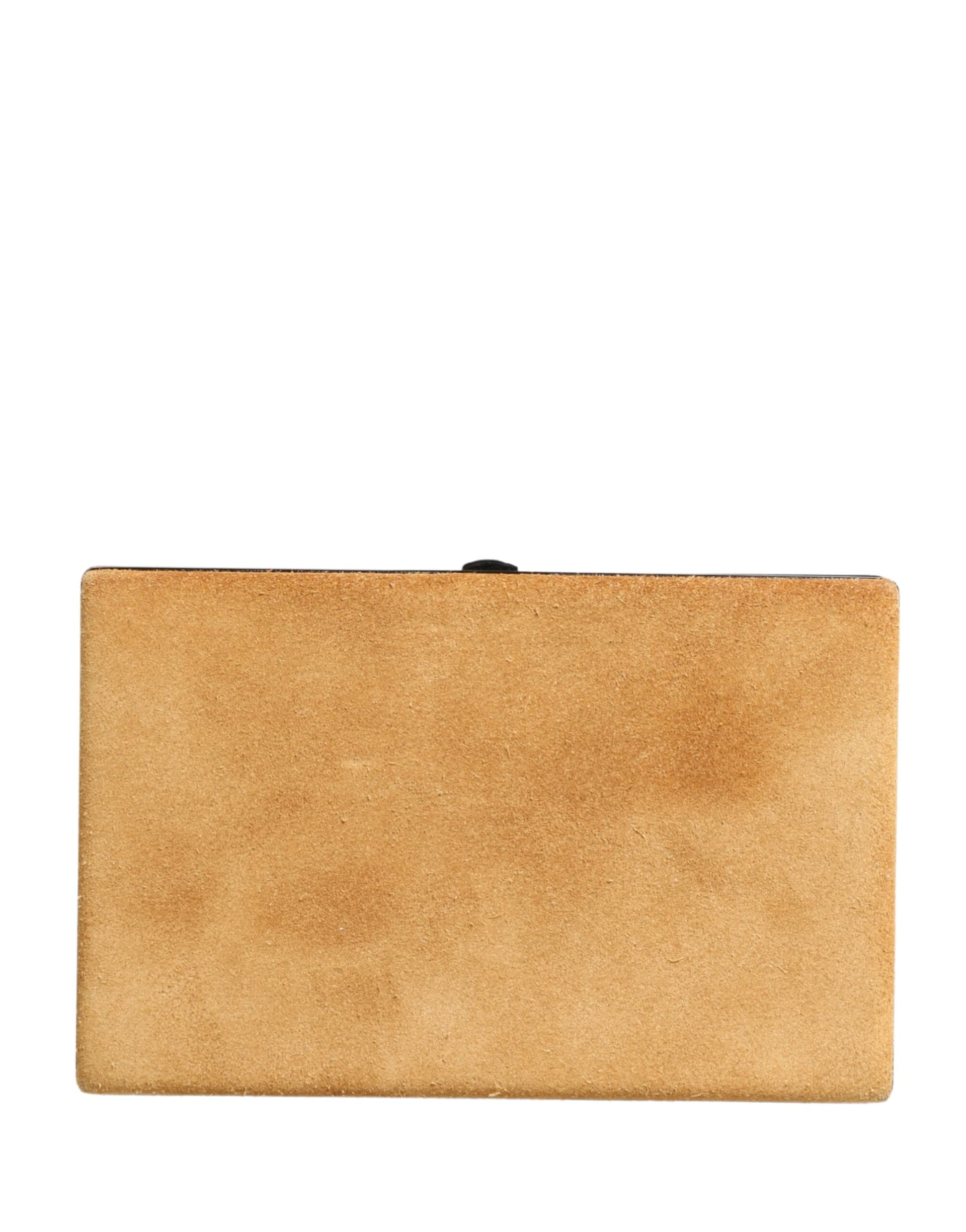 Dolce & Gabbana Beige Velvet Calf Leather Clutch Evening Women Purse Bag - 2