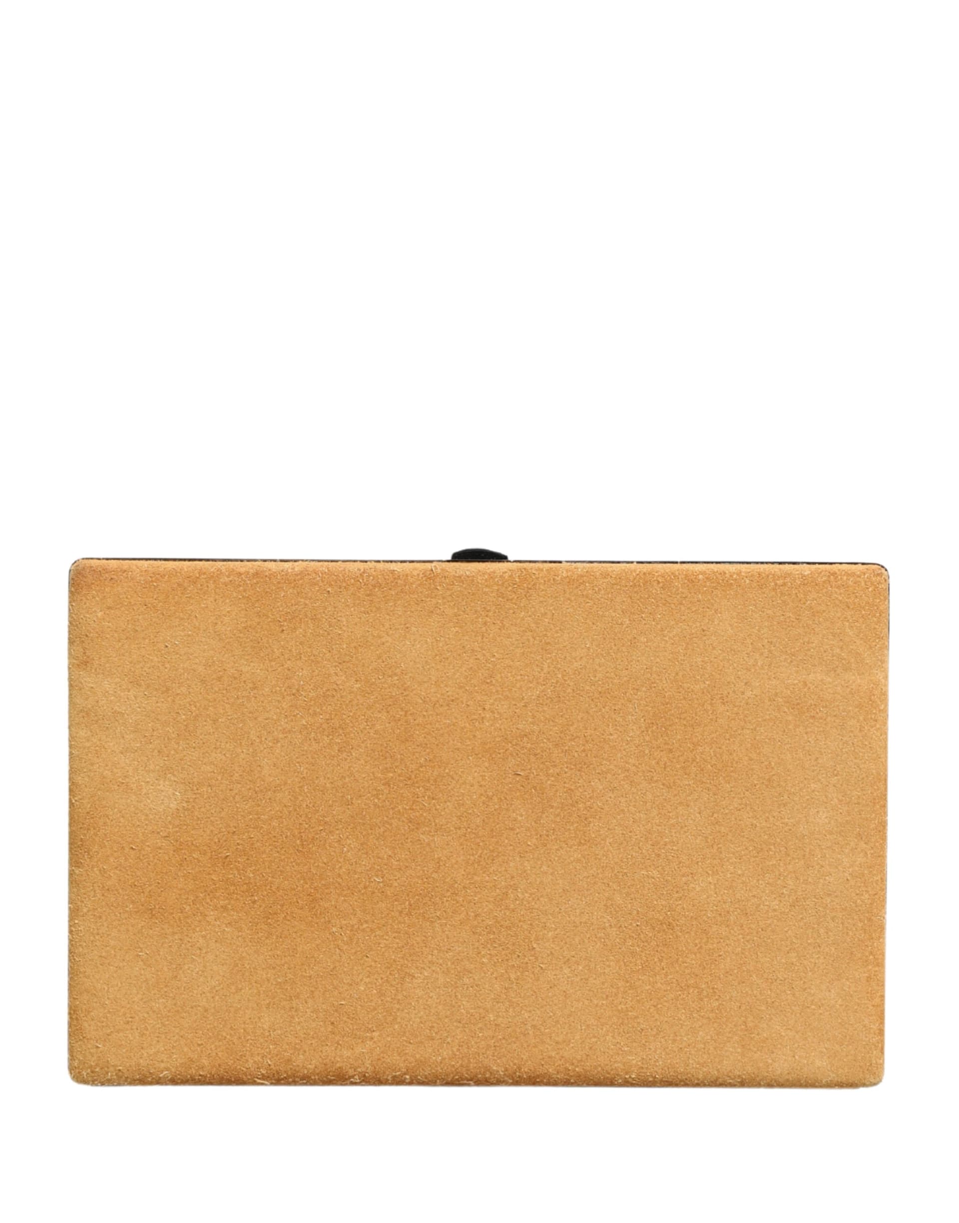 Dolce & Gabbana Beige Velvet Calf Leather Clutch Evening Women Purse Bag - 4