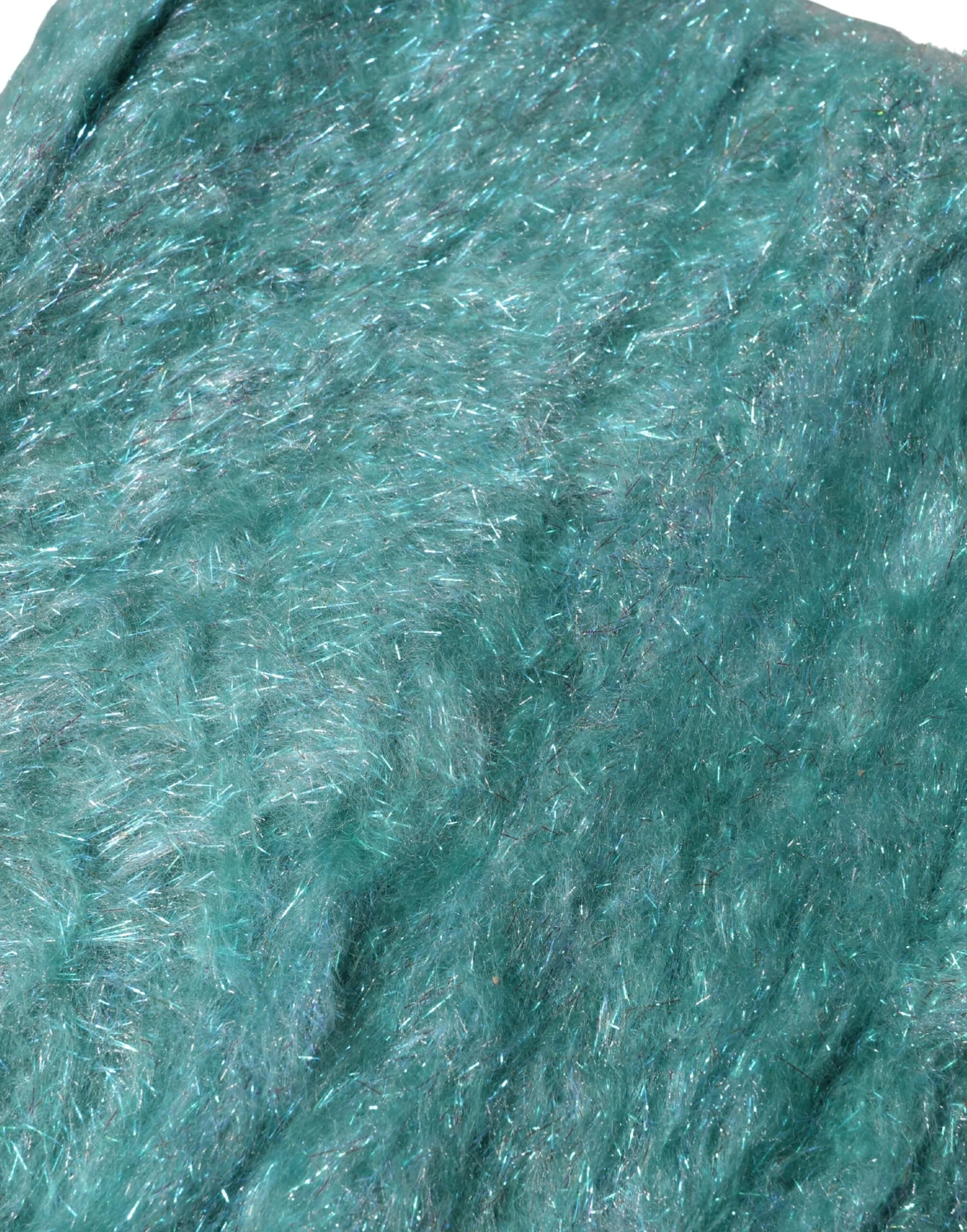 Dolce & Gabbana Teal Mohair Wool Knitted Wrap Shawl 62cm x 32.5cm Scarf - 2