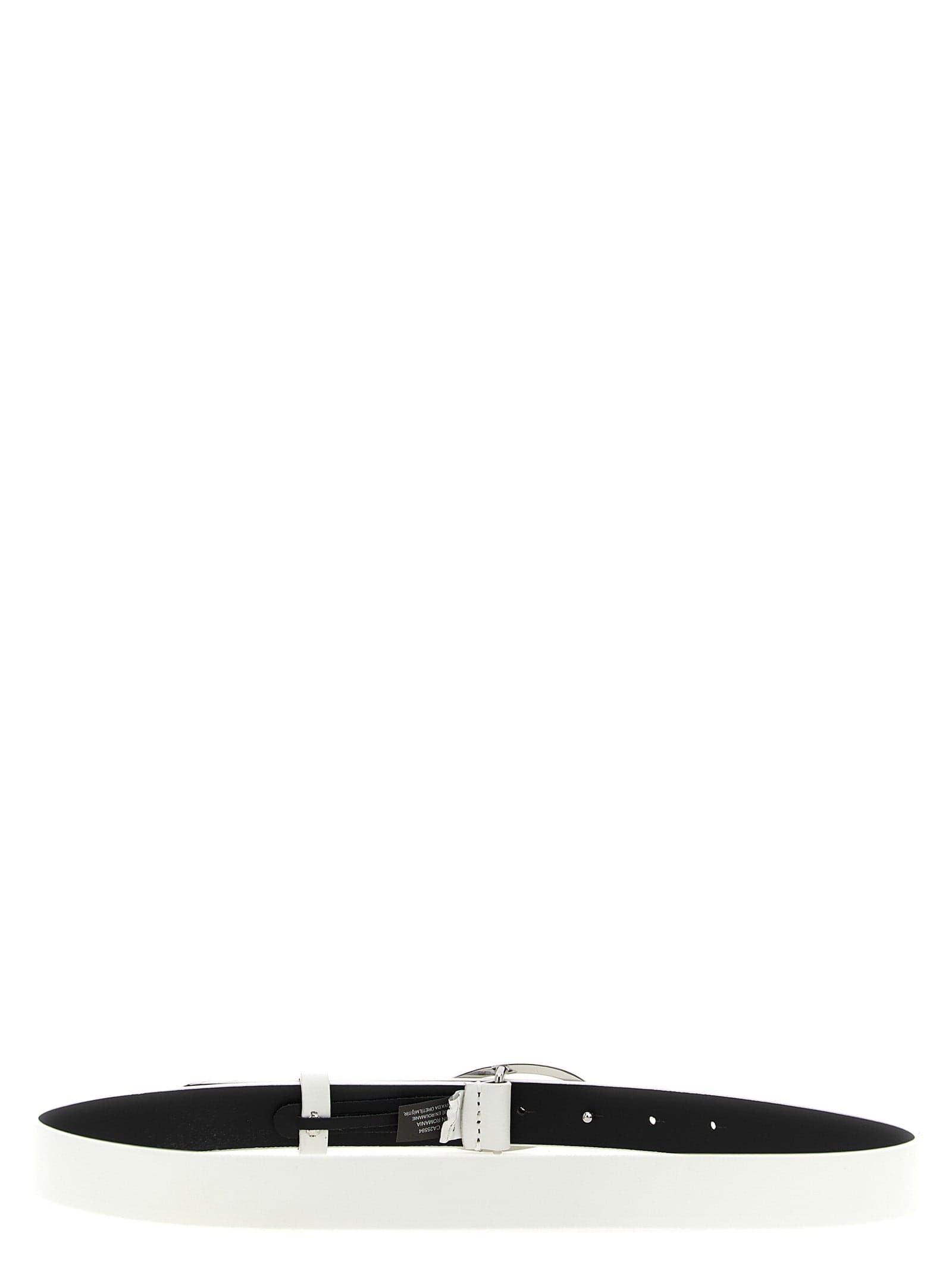 Diesel White Leather Regular Belt - 2