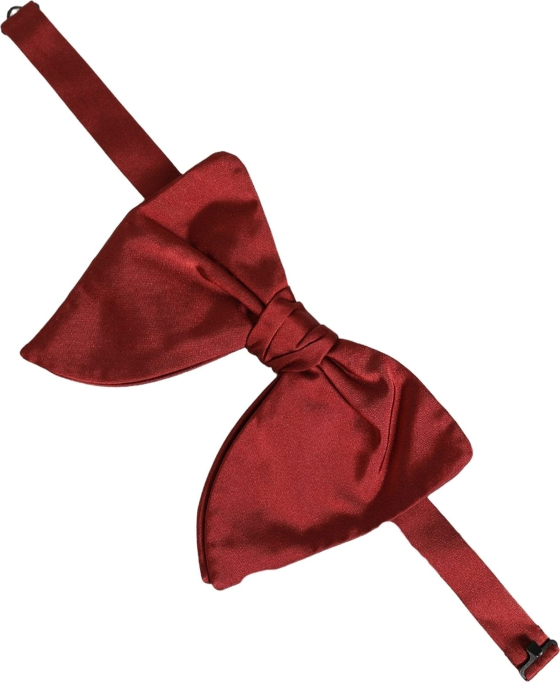 Dolce & Gabbana Men Red 100% Silk Adjustable Neck Papillon Bow Tie - 3