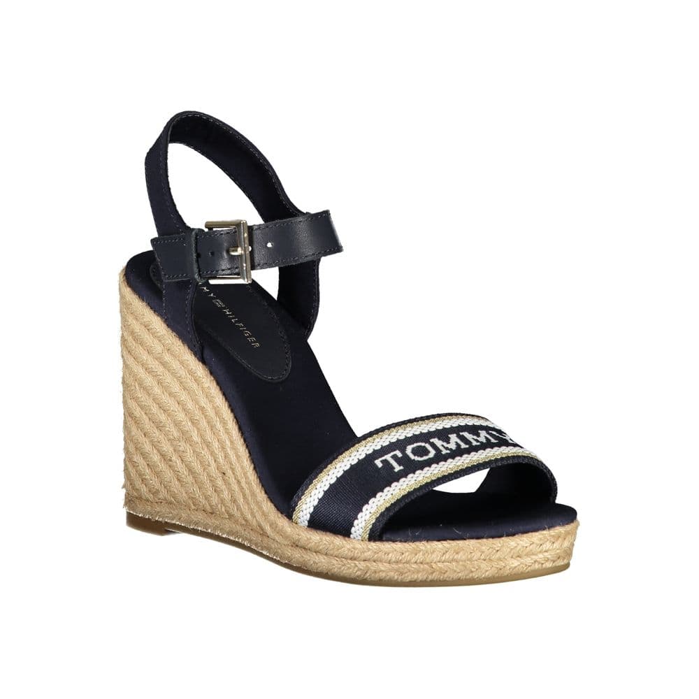 Tommy Hilfiger Blue Leather Women's Wedge Sandal - 2