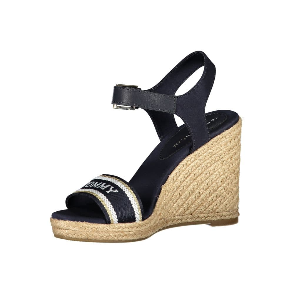 Tommy Hilfiger Blue Leather Women's Wedge Sandal - 3