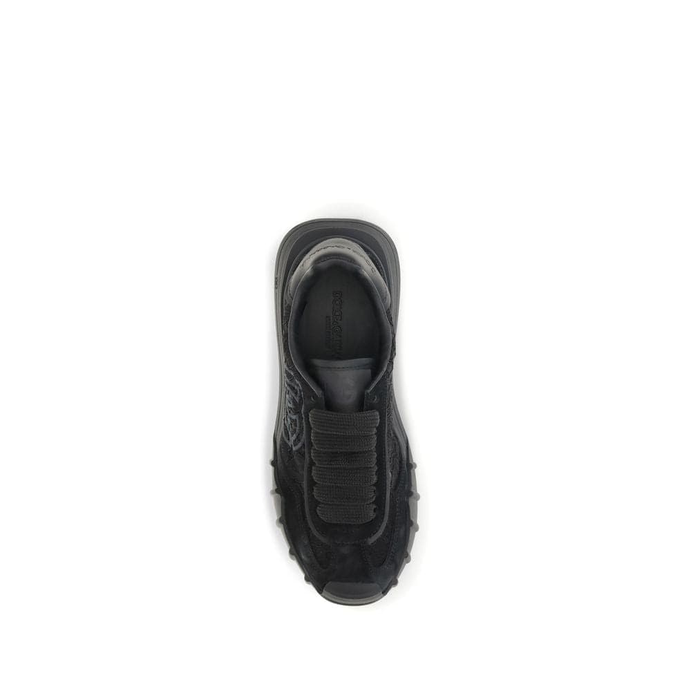 Dolce & Gabbana Black Calf Leather Bos Taurus Chunky Sneakers - 4